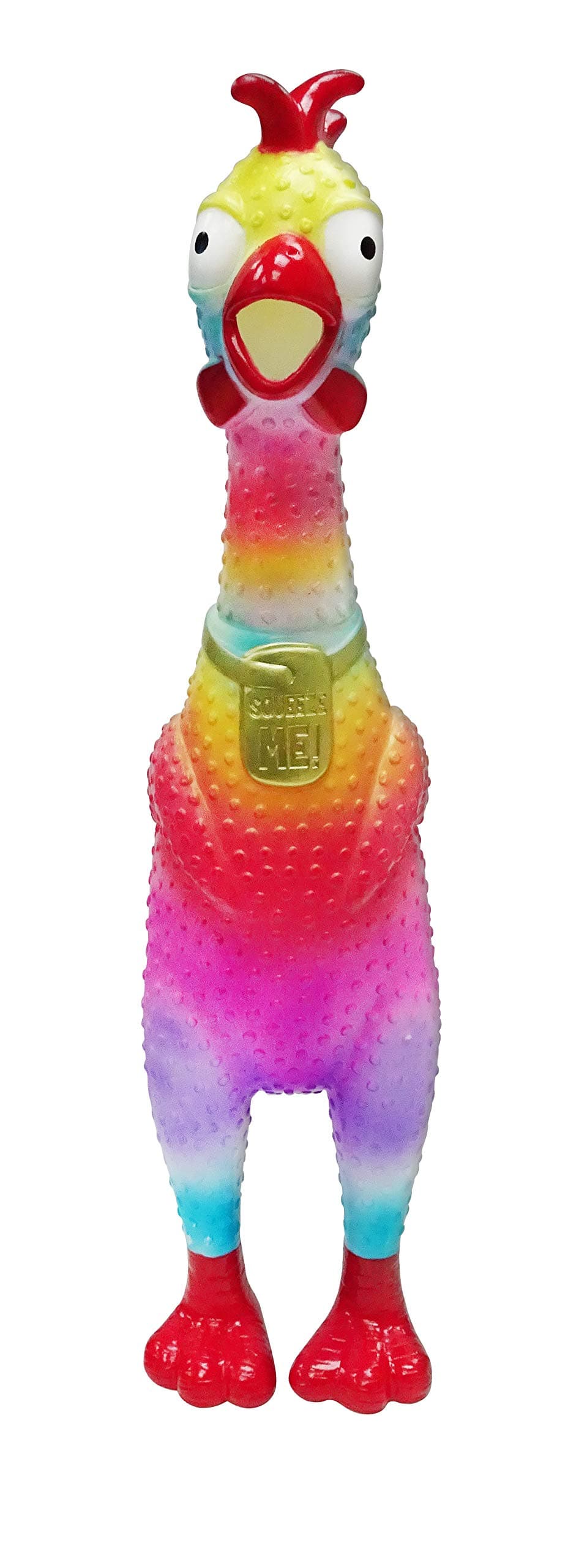 Animolds Mini Tie Dye Screaming Chicken Non Toxic Rubber Chicken Toy Best Chicken Toys for Kids and Adults (Single)