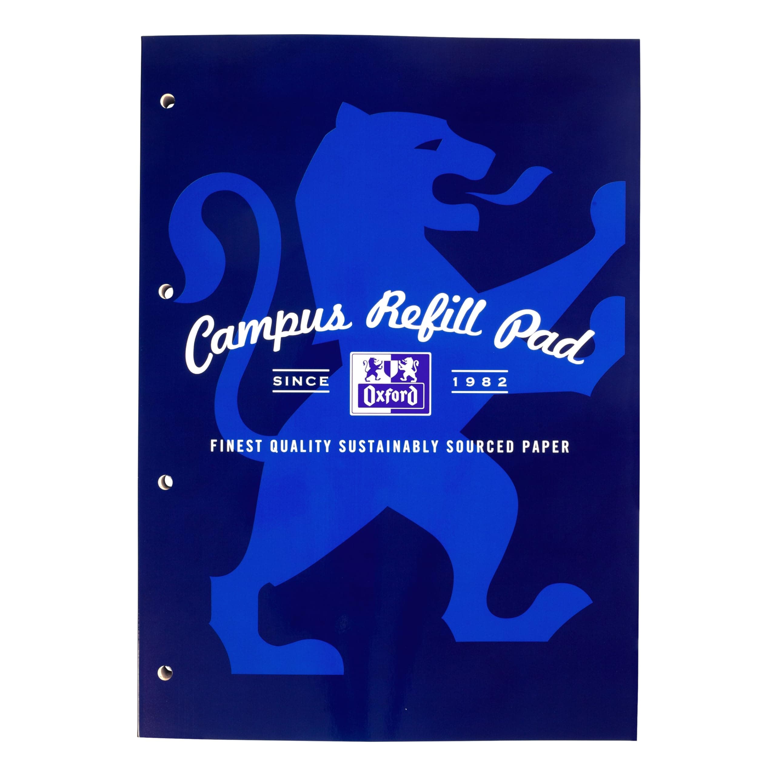 Oxford Campus, MEGA 300 Pages A4 Lined Paper Refill Pad with Margin, Navy, Pack of 1