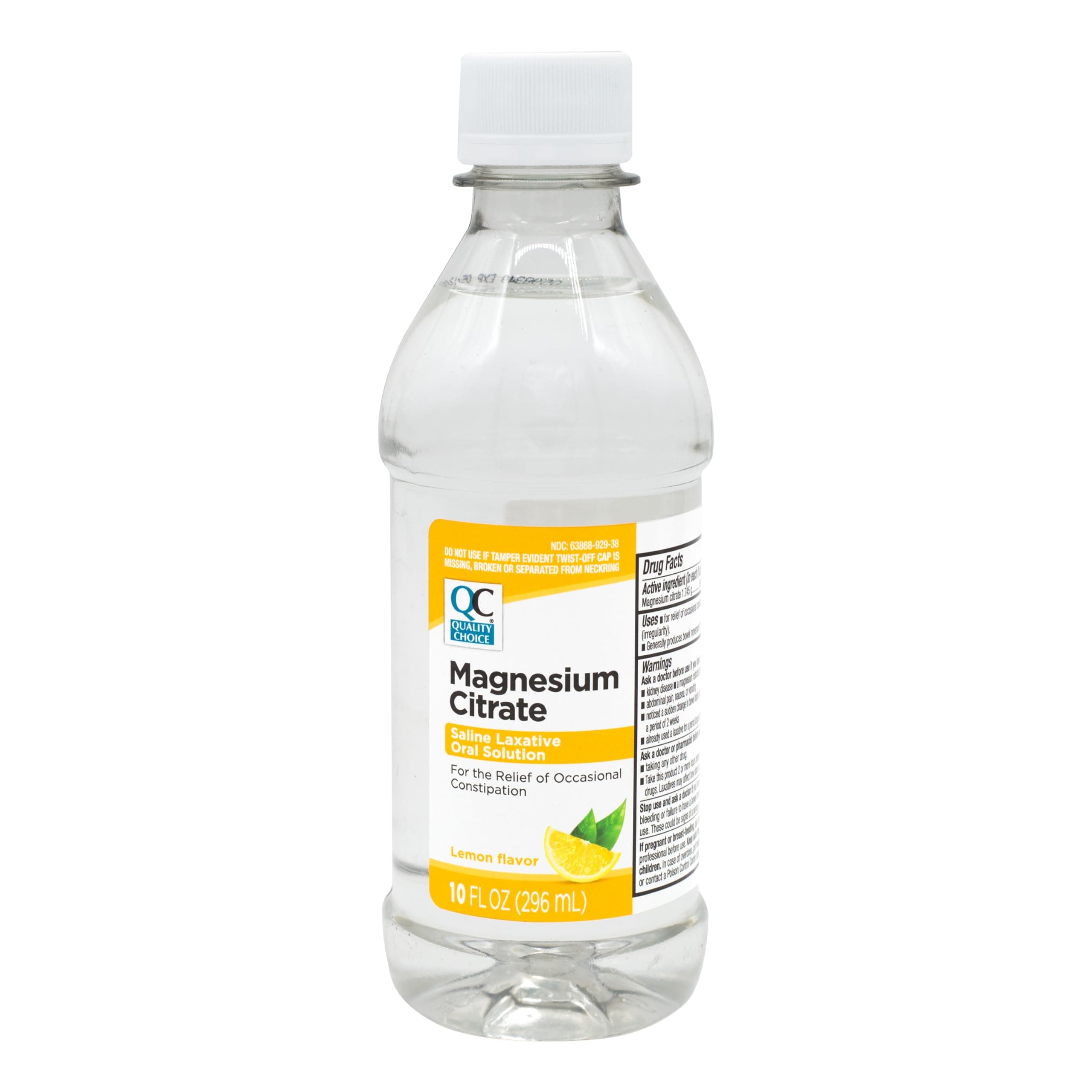 Quality Choice Magnesium Citrate Oral Solution, 10oz - Lemon Flavored Saline Laxative, Supplement for Occasional Constipation Relief, Mag Citrate is a Gentle and Effective Laxative for Regularity