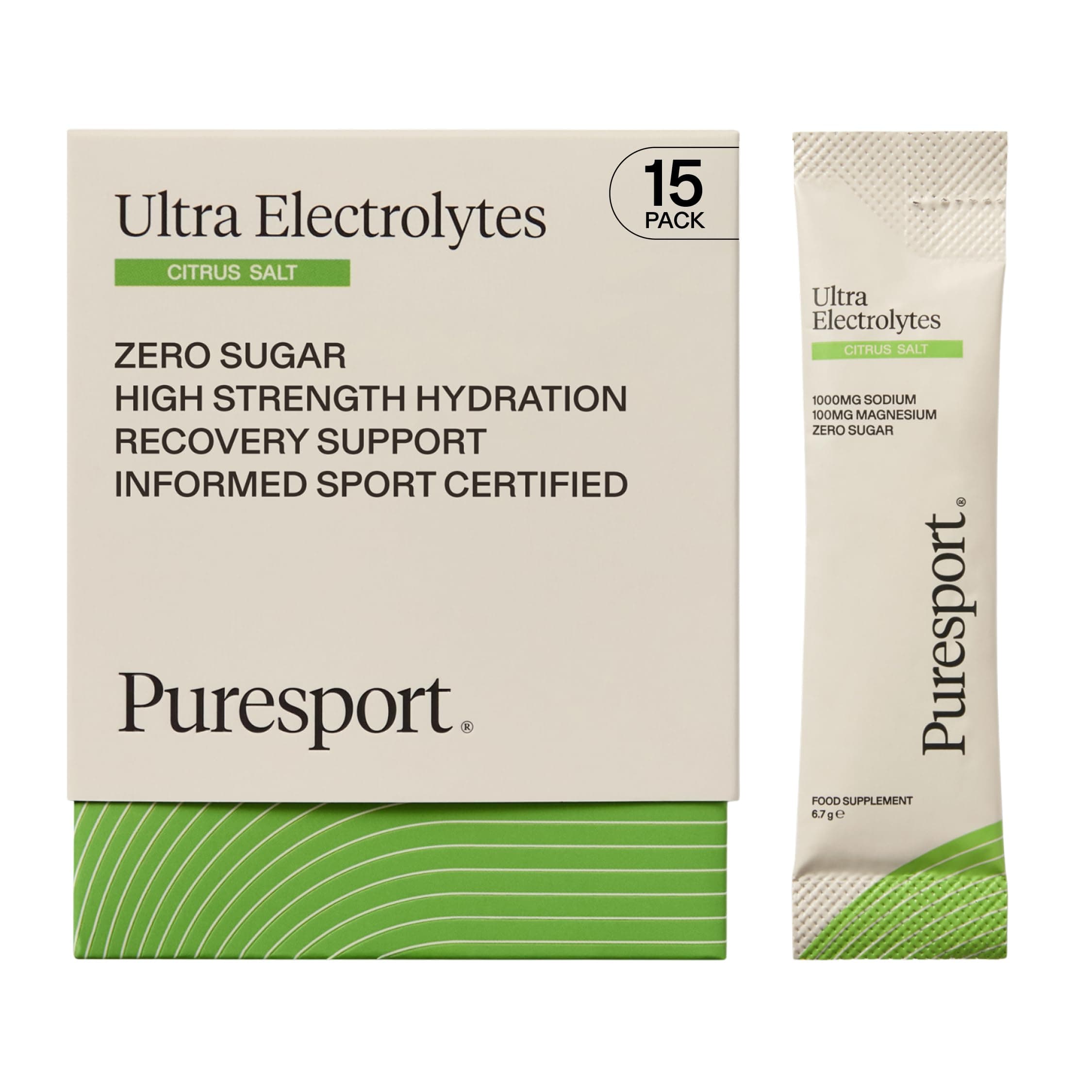 Ultra Electrolytes (Citrus Salt/15 Sachets) | Science-Backed Electrolytes Powder | Optimises Hydration | Supports Muscle Function | No Added Sugar