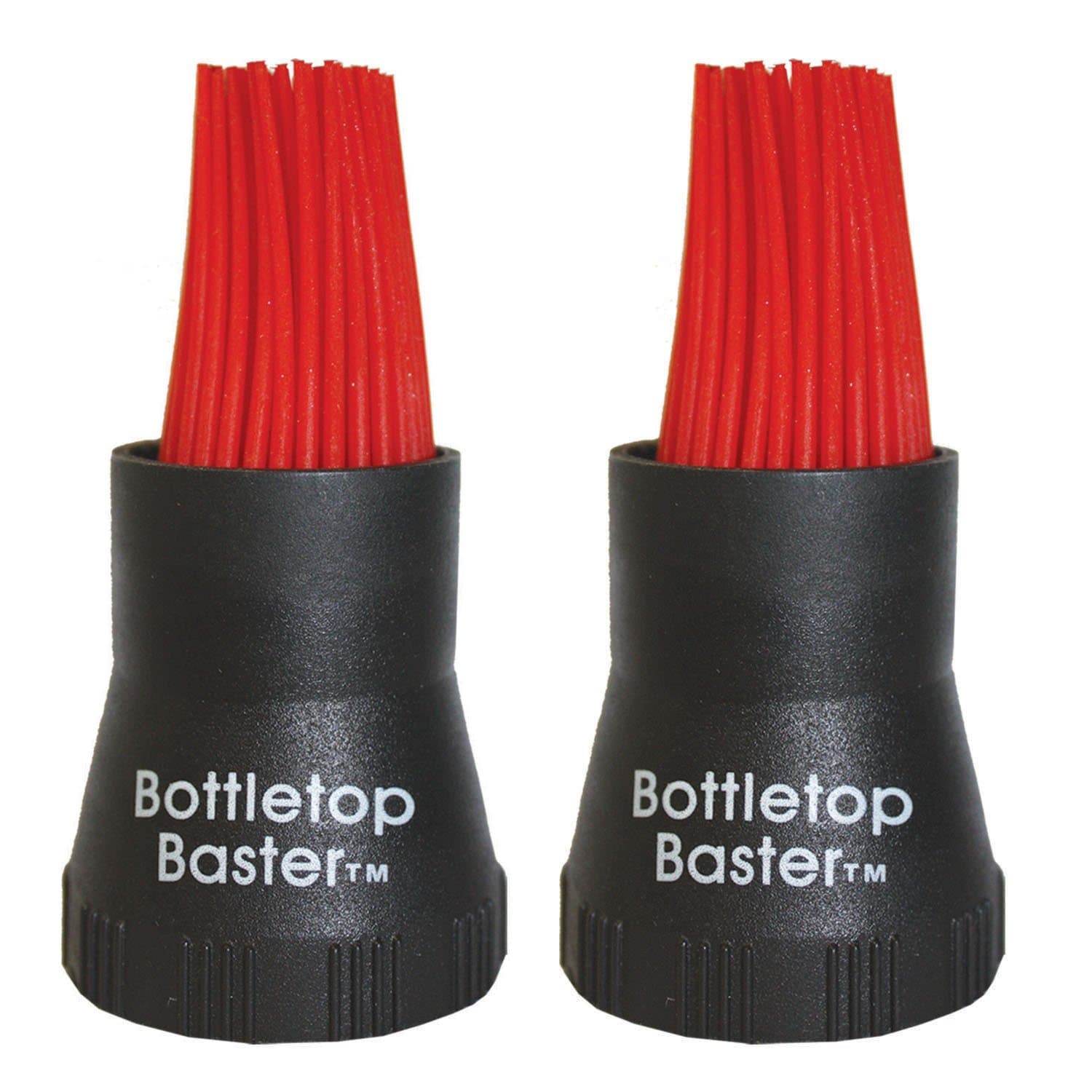 Crazy But It Works Silicone Bottletop BBQ Baster, Black, 2-Pack