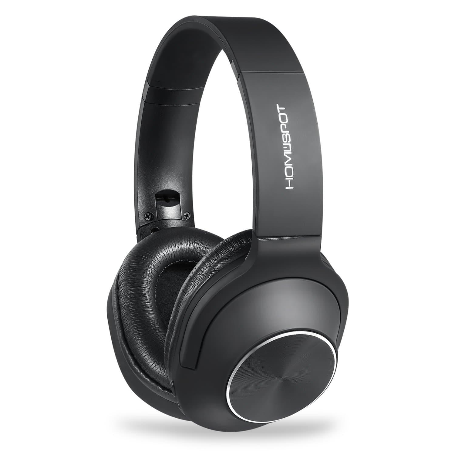 Bluetooth Headphones Over-The-Ear Wireless Headphones with Mic by HomeSpot Hi-Fi Stereo Wireless Headset, Foldable, Soft Memory-Protein Earmuffs for TV Playstation Video Games