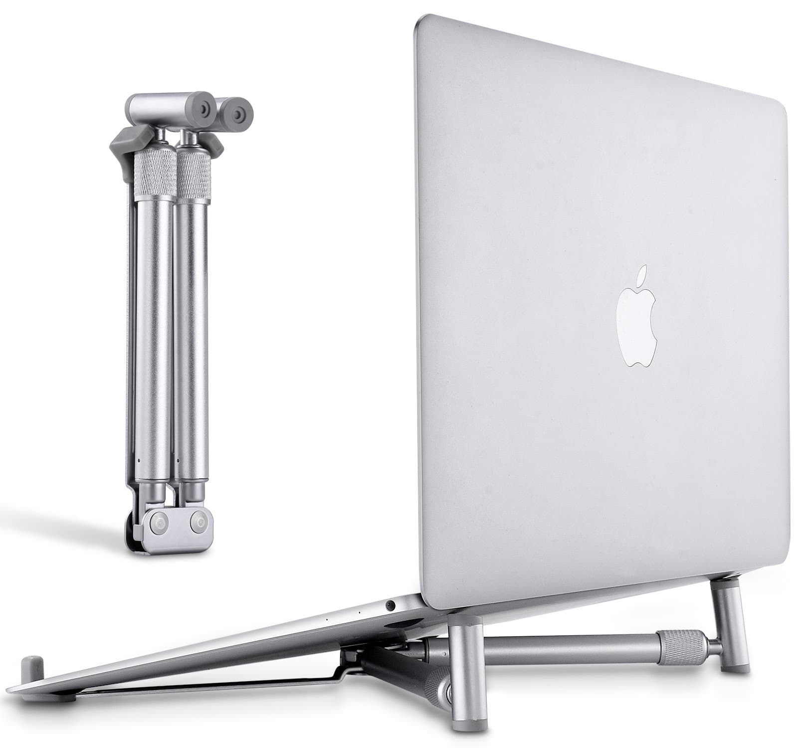 Portable Laptop Stand, Adjustable Laptop Stand for MacBook Pro, Aluminum Desk Foldable Compact Universal Computer Cooling Stand for 12 13 15 17 inch