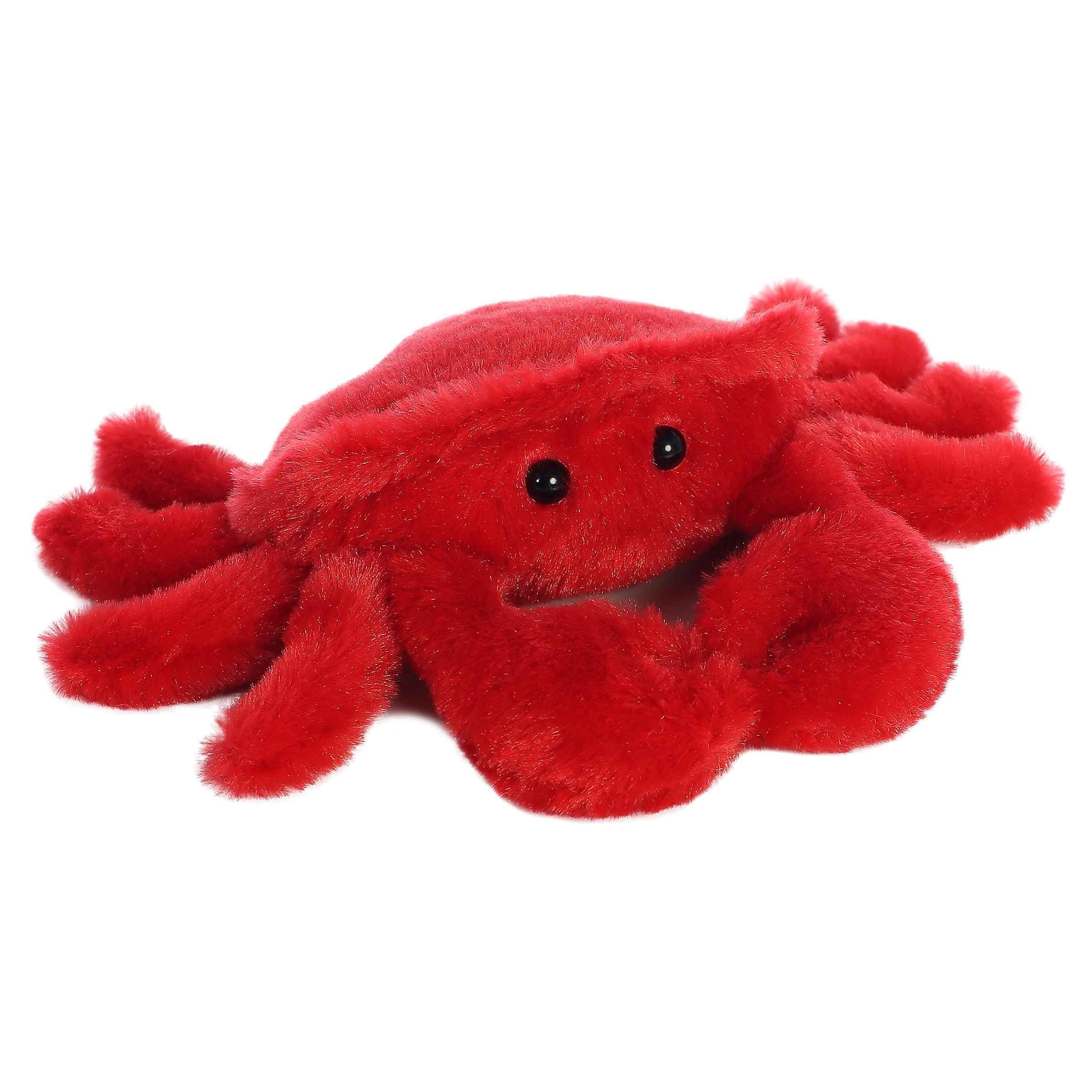 Aurora® Adorable Mini Flopsie™ Crab Stuffed Animal - Mini Companions Ready for Playful Adventures - for Kids All Ages, Toddlers, Adults, and Families - Red 8 Inches