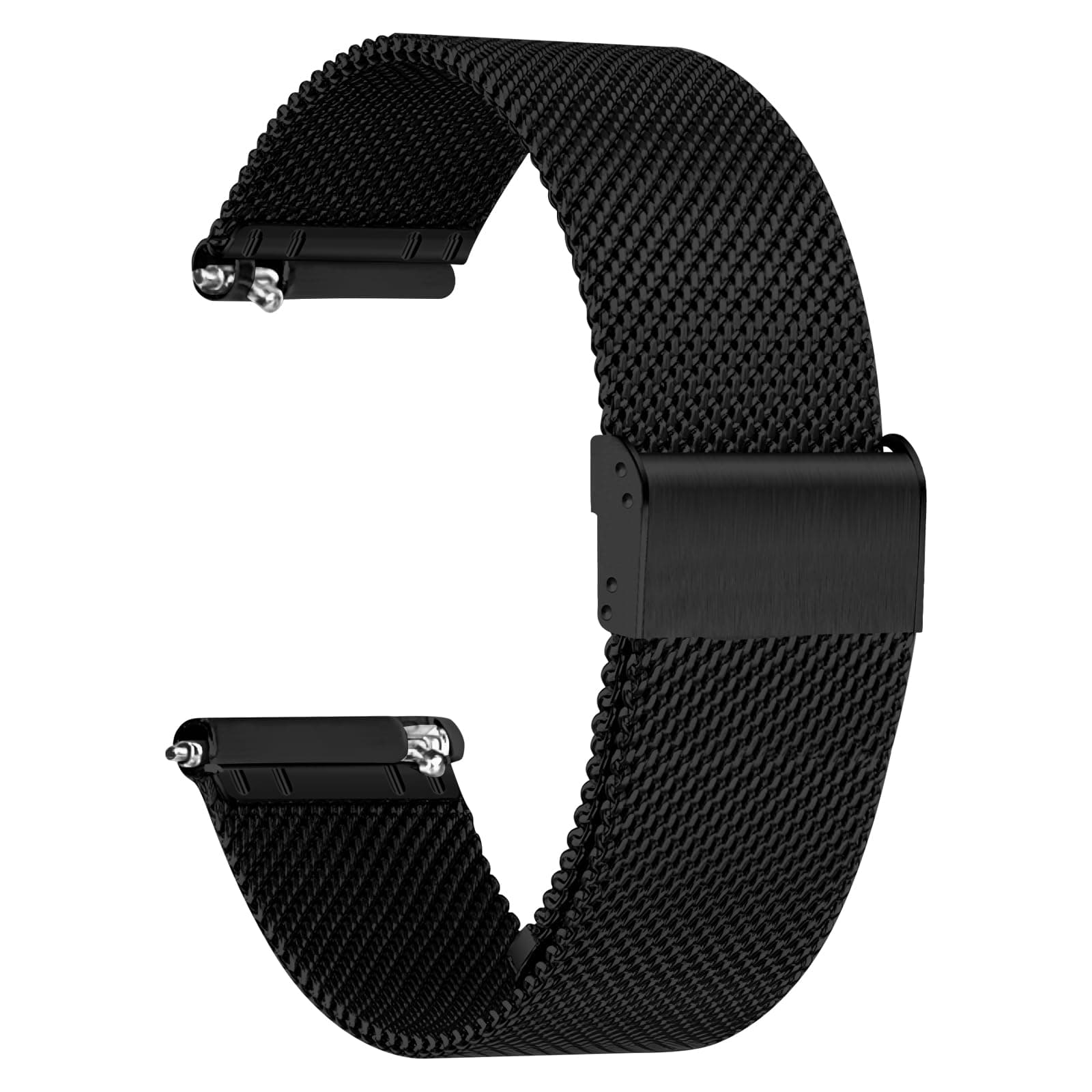 Mesh Watch Band Metal - Black Quick Release Watch Bands for Men Women - Stainless Steel Smart Watches Strap Bracelet Replacement - 10mm 12mm 14mm 16mm 18mm 20mm 22mm