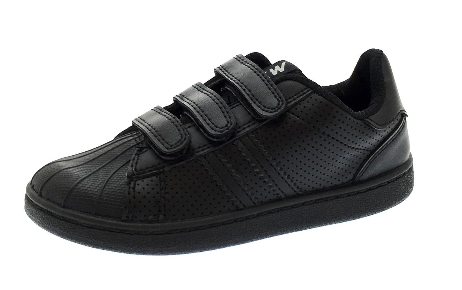 Strong Souls Faux Leather Trainers Black 8