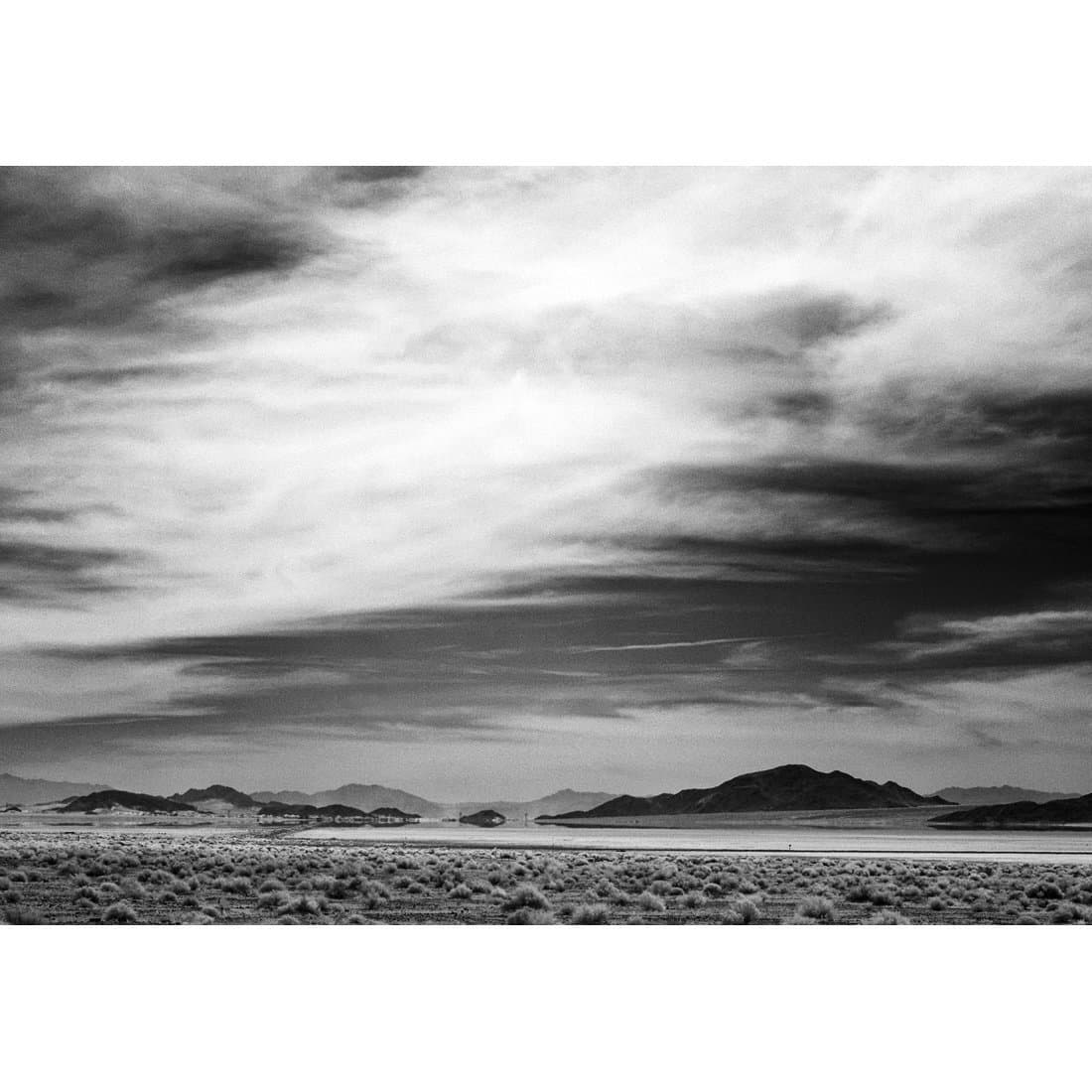Mirage In The Desert - Southern California Fine Art Landscape Photography Print Black and White