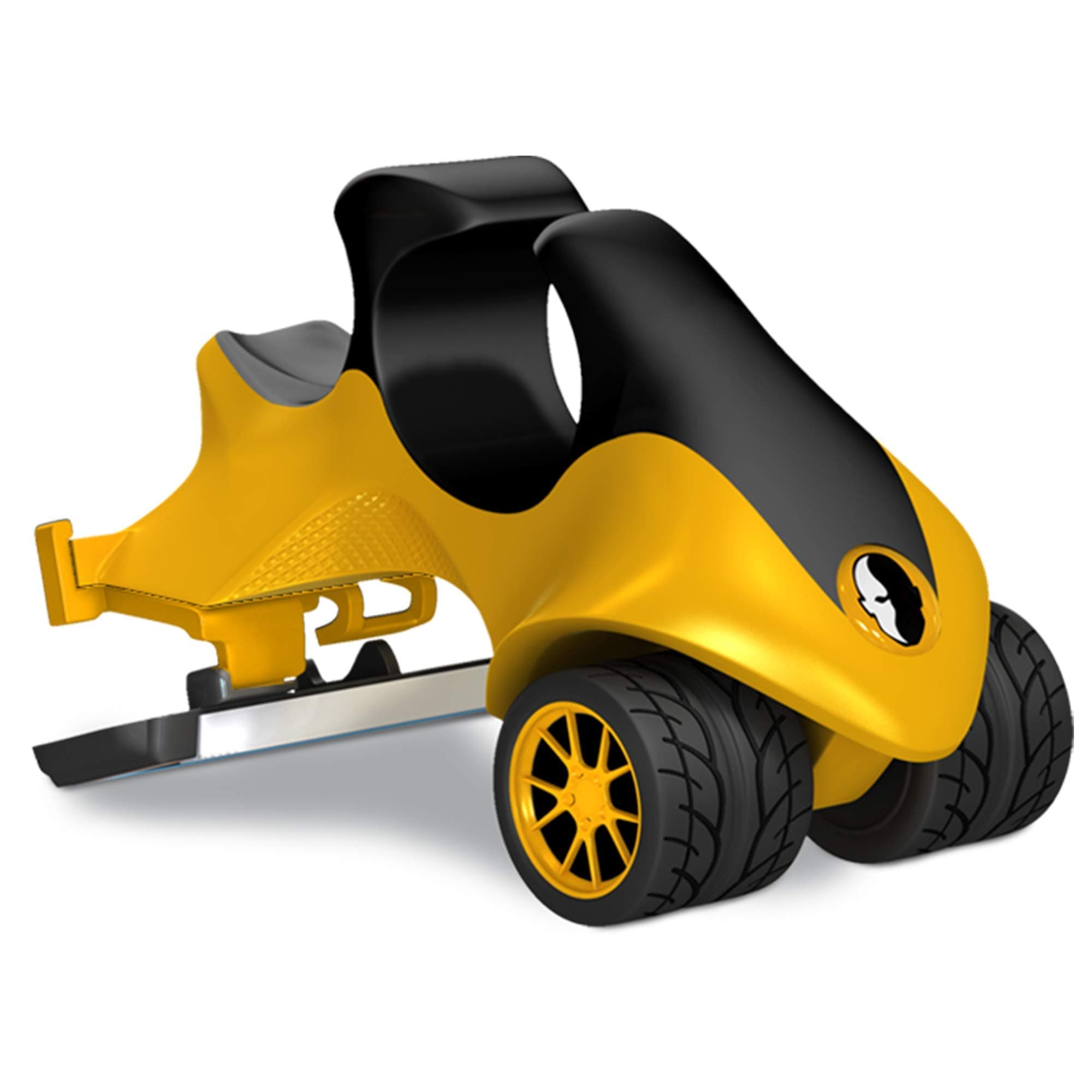 HeadBlade ATX All Terrain Head Razor - Yellow - Rubber Handle - 3 Blade Cartridge - Men's Adult Shaving Razor