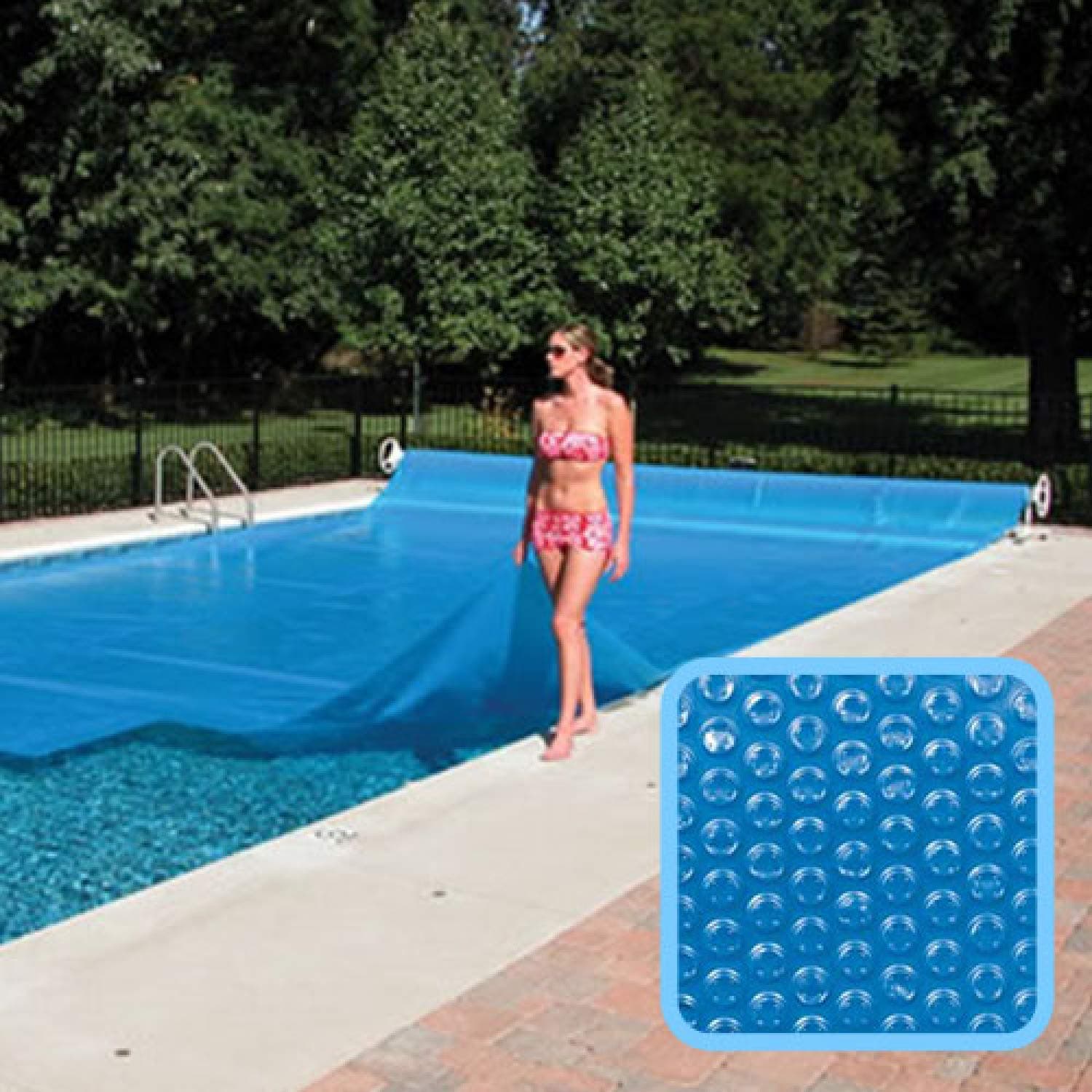 Linxor ® Custom-made Swimming pool solar cover, bubble tarpaulin, 300 microns / 70 Standard CE