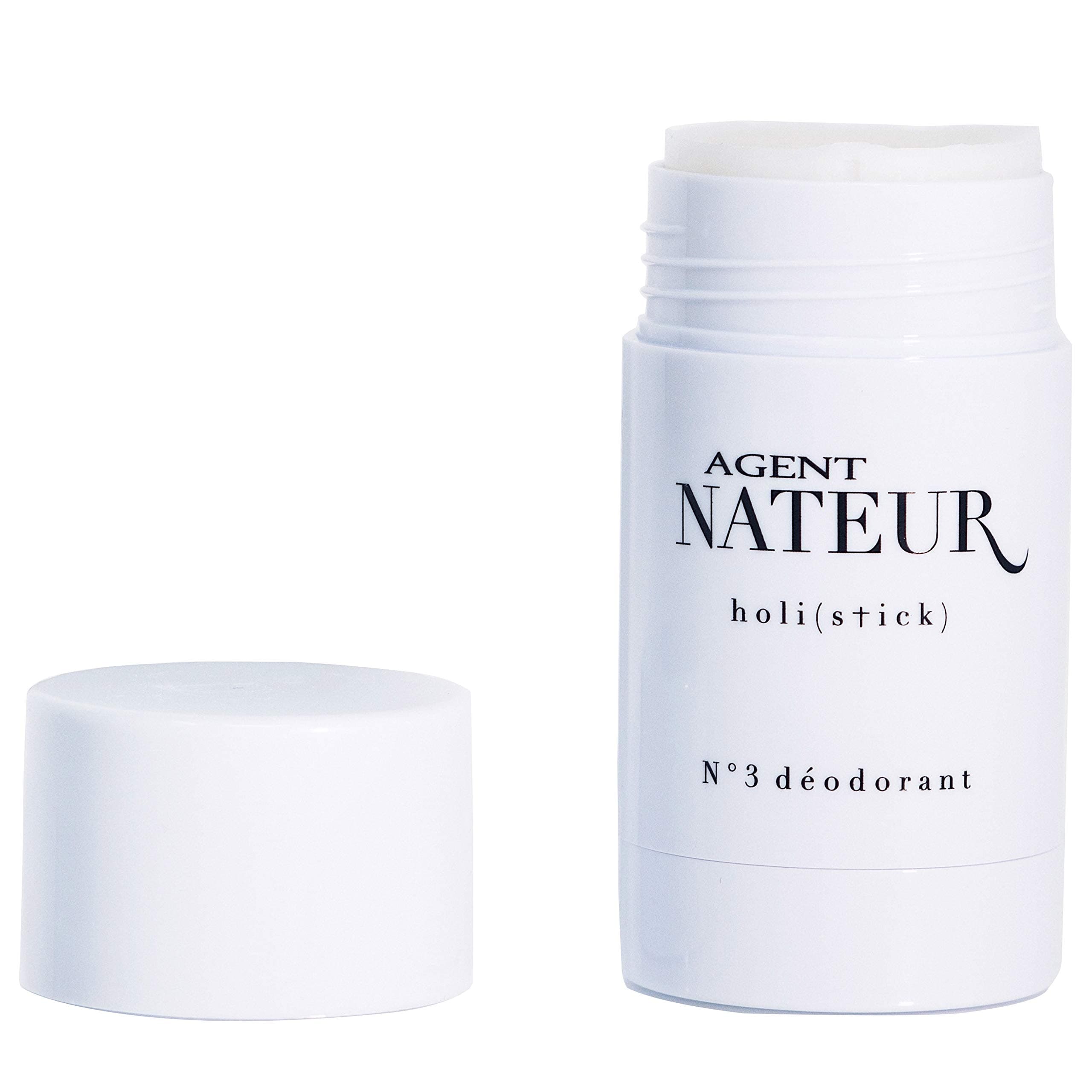 Agent NateurHOLI (STICK) NO 3 NATURAL DEODORANT - Non-GMO, Non-Toxic, Organic, Aluminum Free, Unscented Unisex Large 1.7 oz