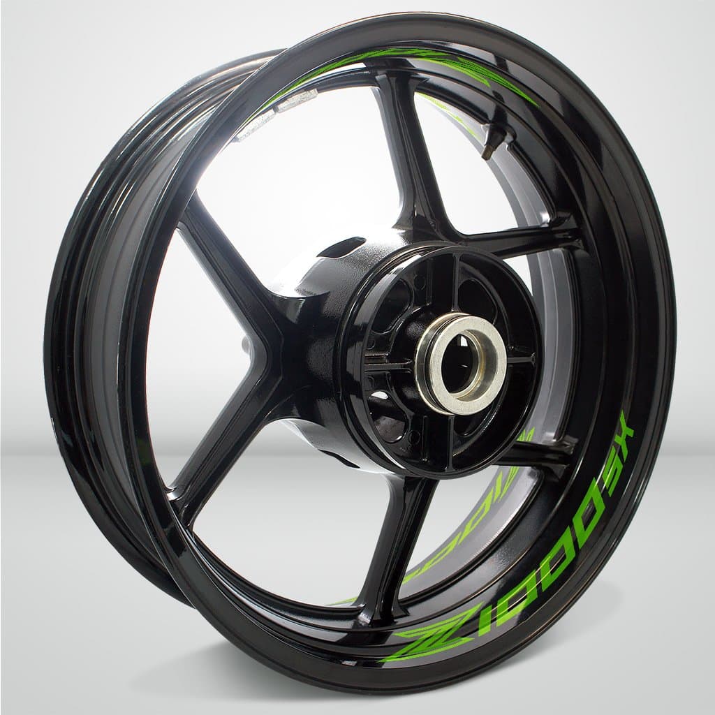Stickman Vinyls Gloss Light Green Motorcycle Inner Rim Tape Sticker Compatible With Kawasaki Z1000sx