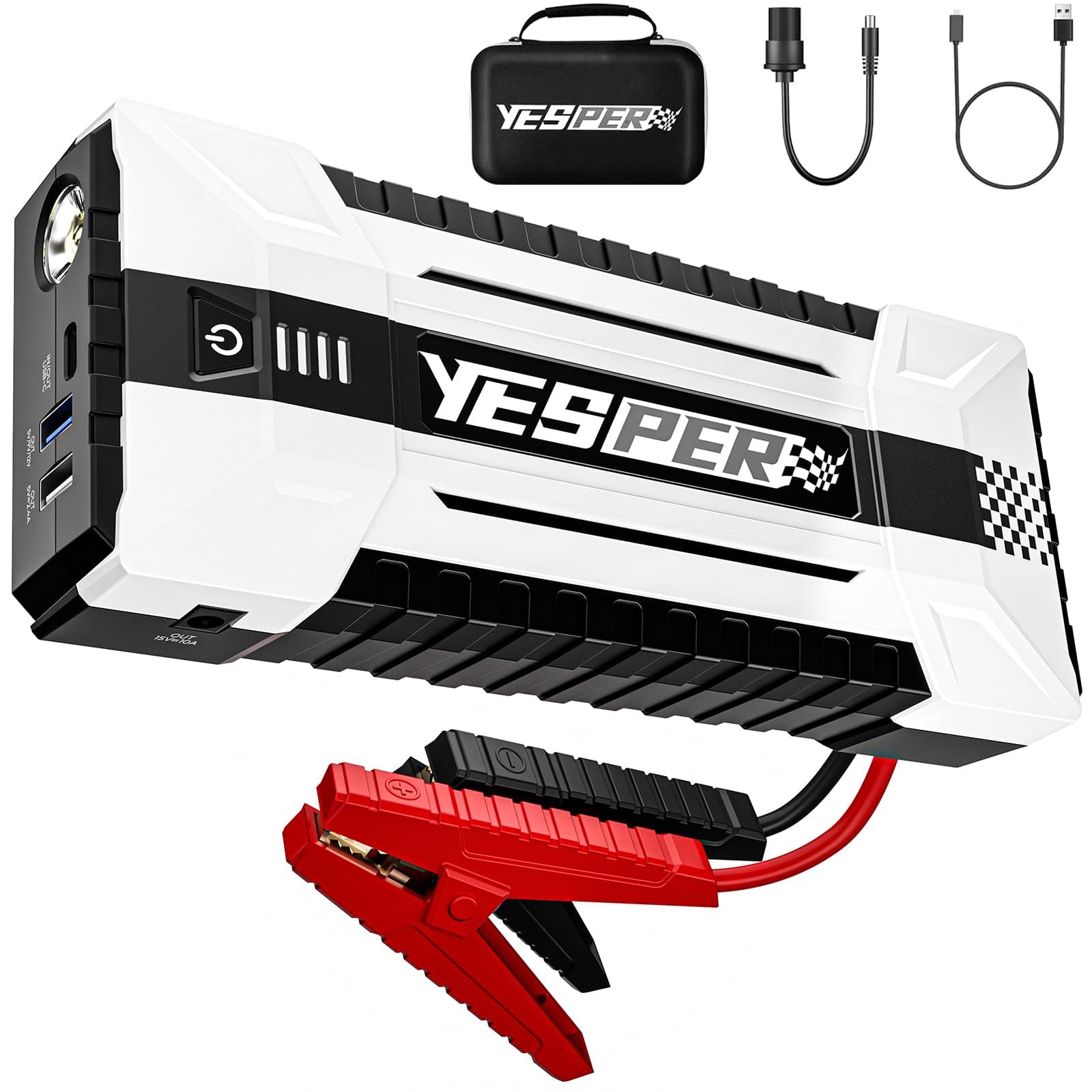4120A Jump Starter, 12V Car Battery Jumper Starter Portable (All Gas, up to 10.0L Diesel Engine), 26800mAh Battery Start Booster Pack, Jump Box with Carry Case, Jumper Cables, LED Light