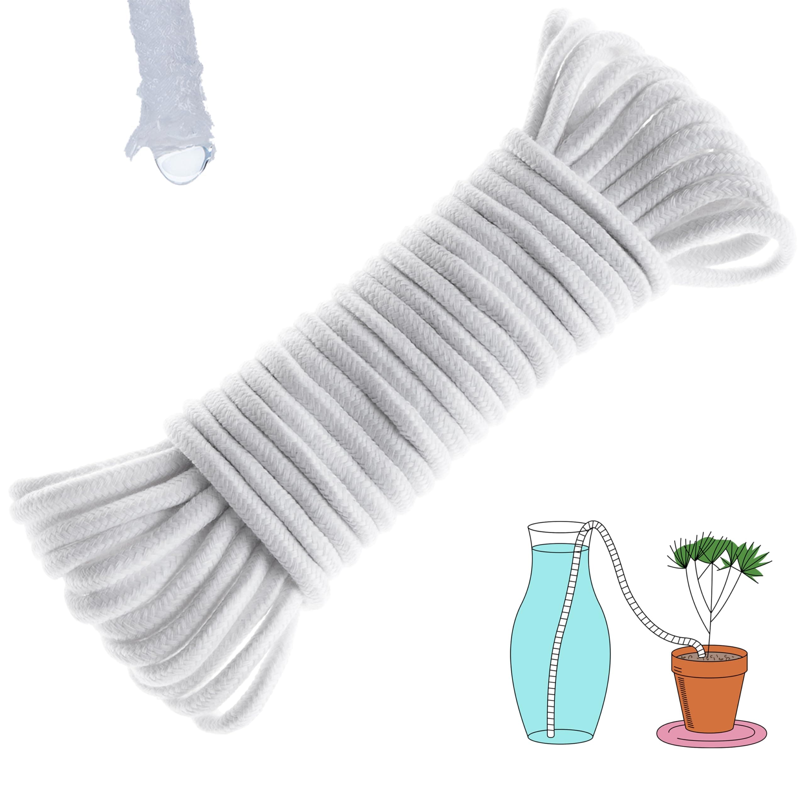 15M (6mm) Self-watering wick cord