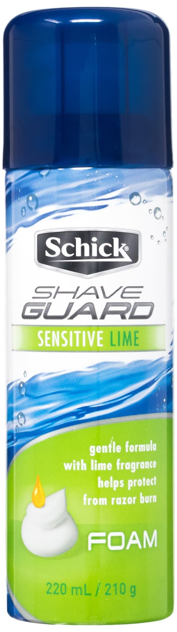 Shave Guard Sensitive Lime Fragrance Shaving Foam-Gentle Formula-Helps Protects From Razor Burn-Smooth Shave-Smooth Glide-Leaves Skin Refreshed And Healthy Looking-No Irritation-220Ml