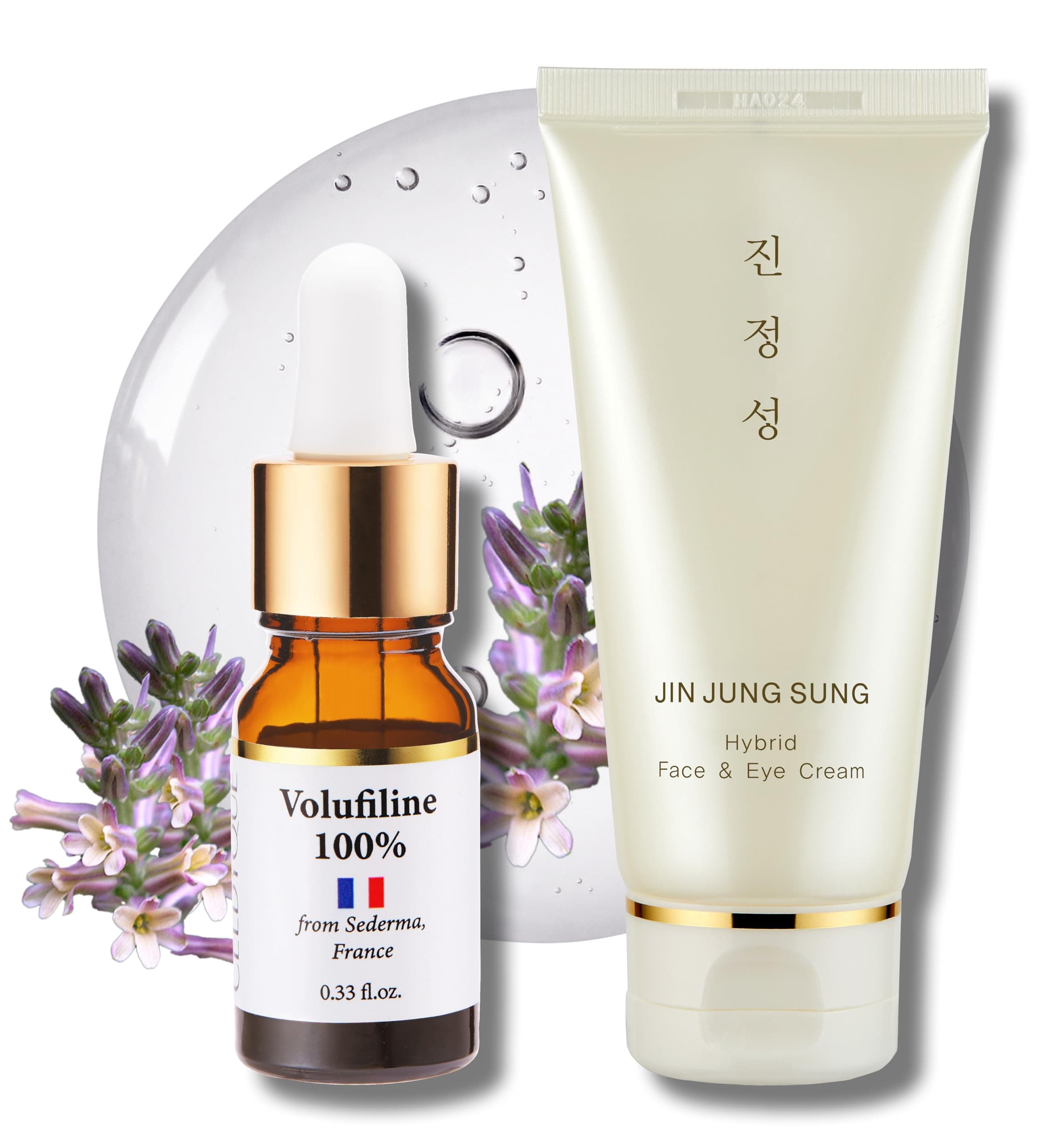 100% Pure Volufiline Concentrate Serum w/Non-sticky Face Moisturizer Hyrbrid Eye Cream 2.7 Oz - 7-Hyaluronic Acids Centella Asiatica, | Boosts Collagen for Sagging Mature Skin Korean Skincare
