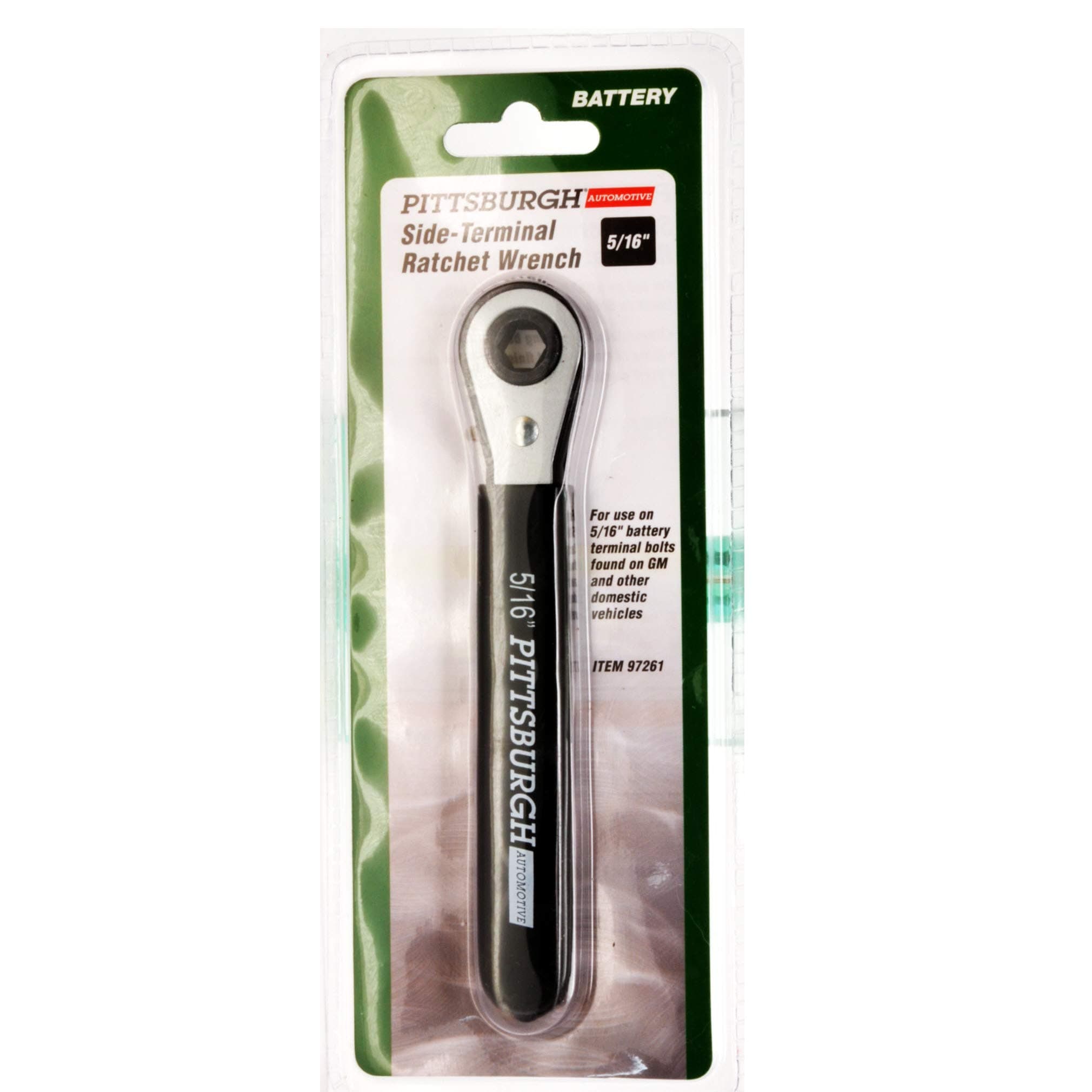 Central Purchasing 5/16 Inch Side Terminal Battery Reversible Ratchet Wrench Chrome Plated