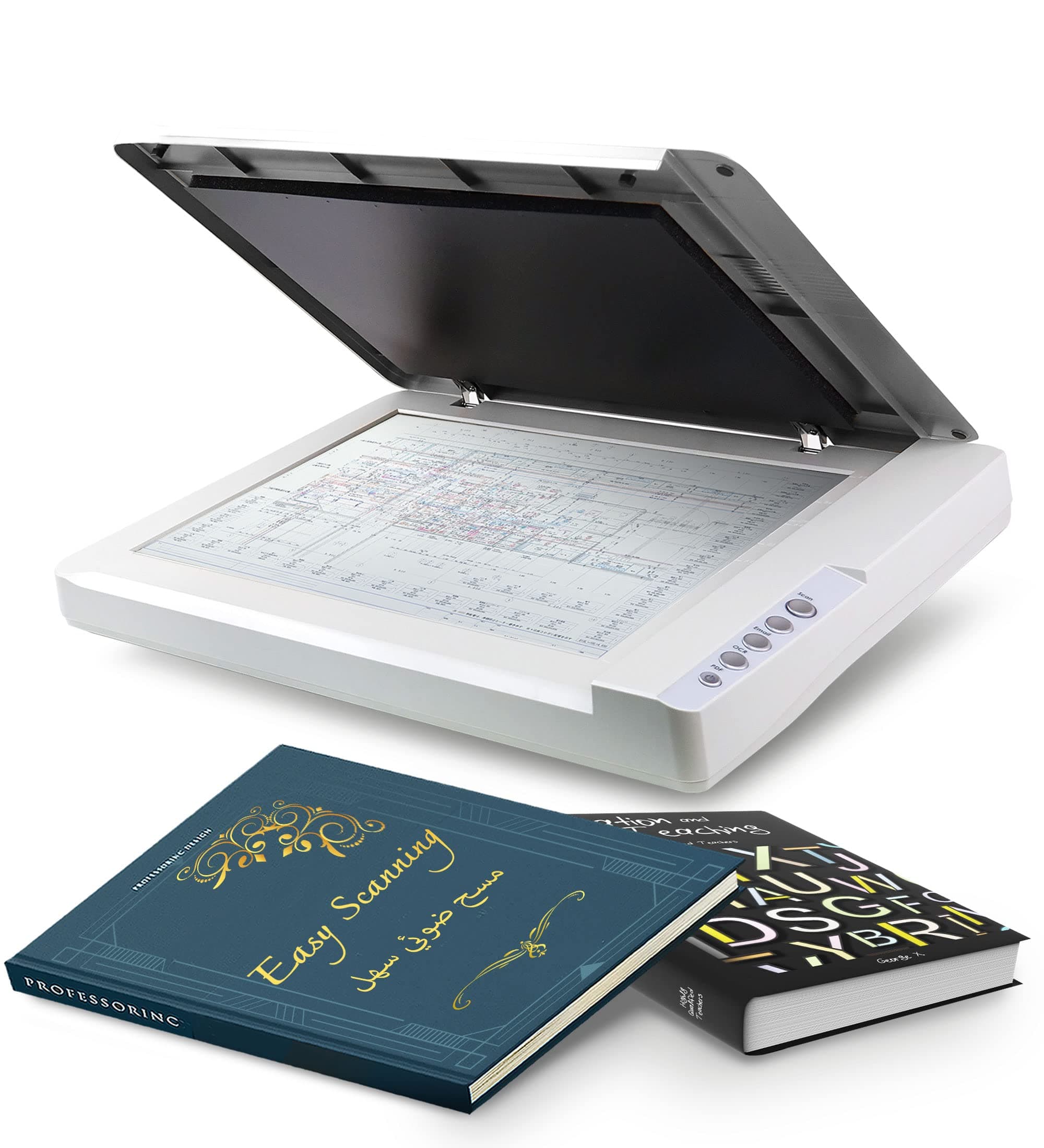 Plustek OS1180 Flatbed Scanner for A3 Graphics and Documents - Designed for Libraries, Schools or Small Offices - Scan A3 Document in 9 Seconds About
