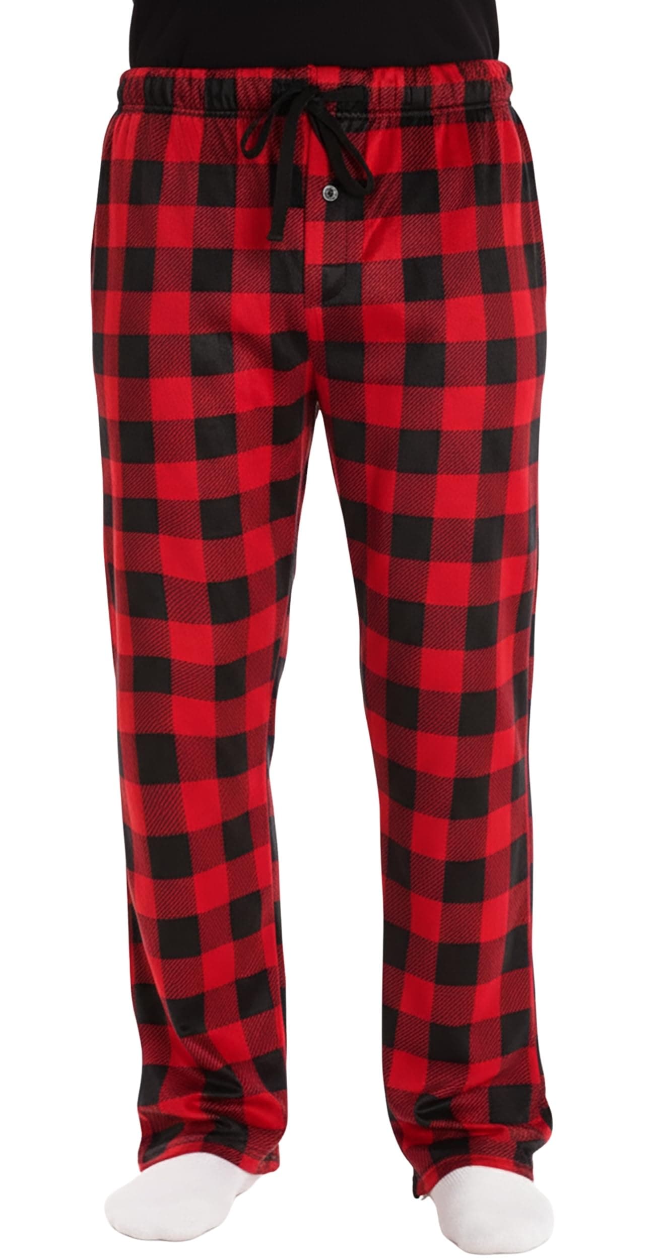 Ultra Soft Fleece Men's Plaid Pajama Pants with Pockets