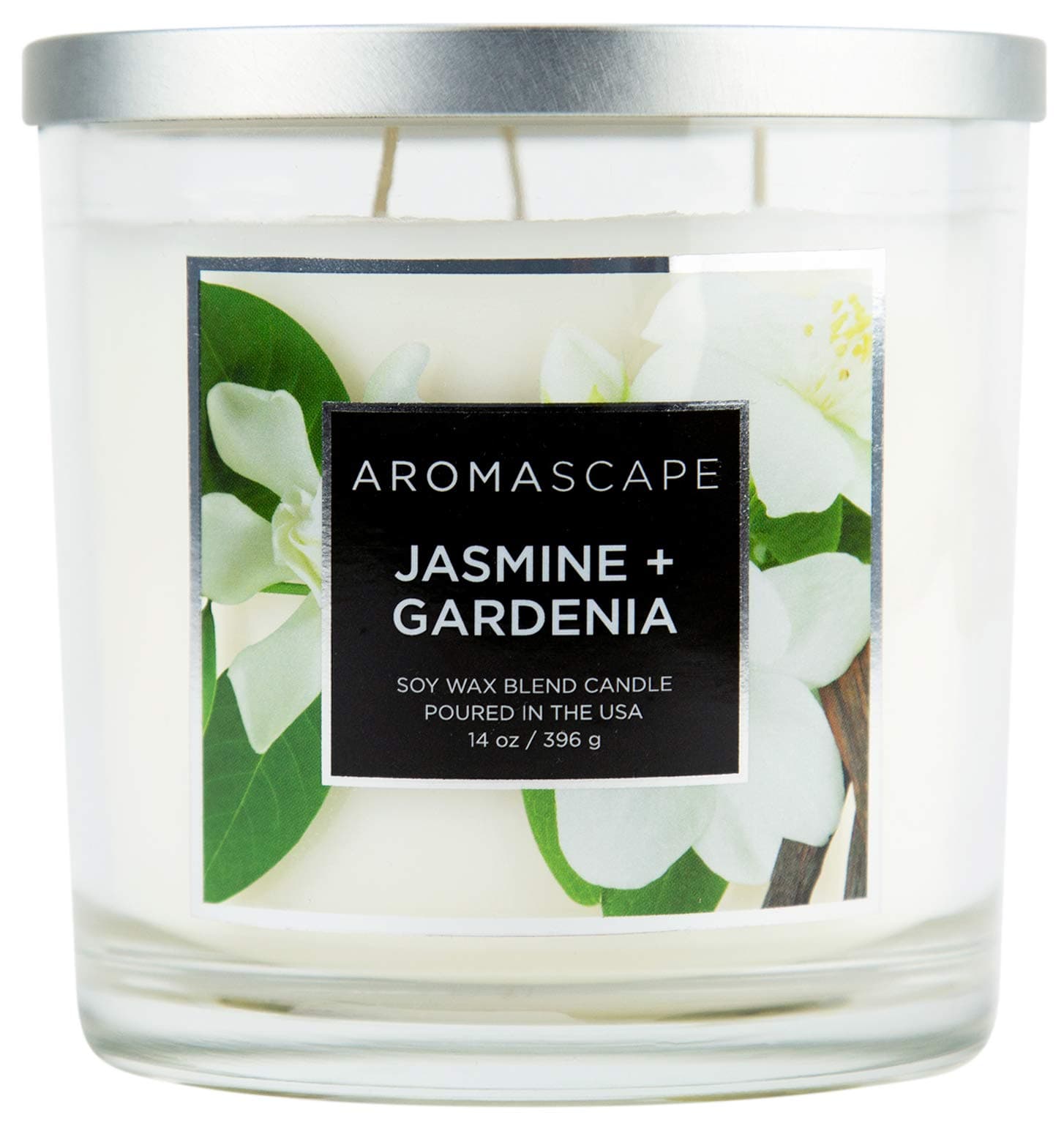 Aromascape 3-Wick Scented Jar Candle, Jasmine & Gardenia