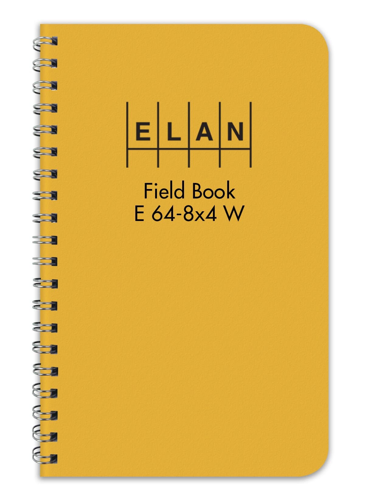 Elan Publishing Company E64-8x4W Wire-O Field Surveying Book 4 ⅞ x 7 ¼ Yellow Stiff Cover (Pack of 12)