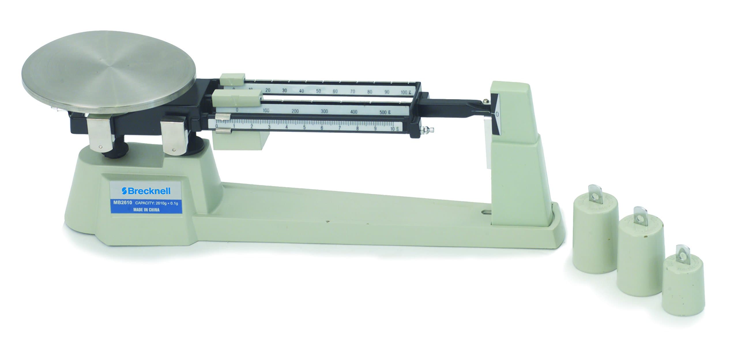 Brecknell MB2610 Triple Beam Pan Balance, Upto 2,610 g Capacity, Steel