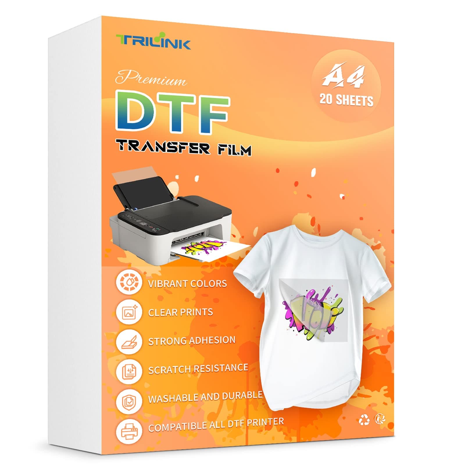 DTF Transfer Film Paper A4 (8.5" x 11")-20 Sheets