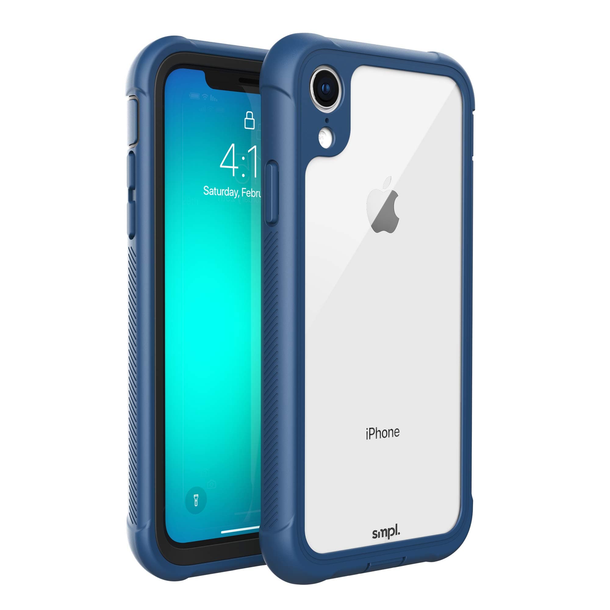 SMPL iPhone Xr Drop Proof, Lightweight, Protective Wireless Charging Compatible iPhone Case - Navy