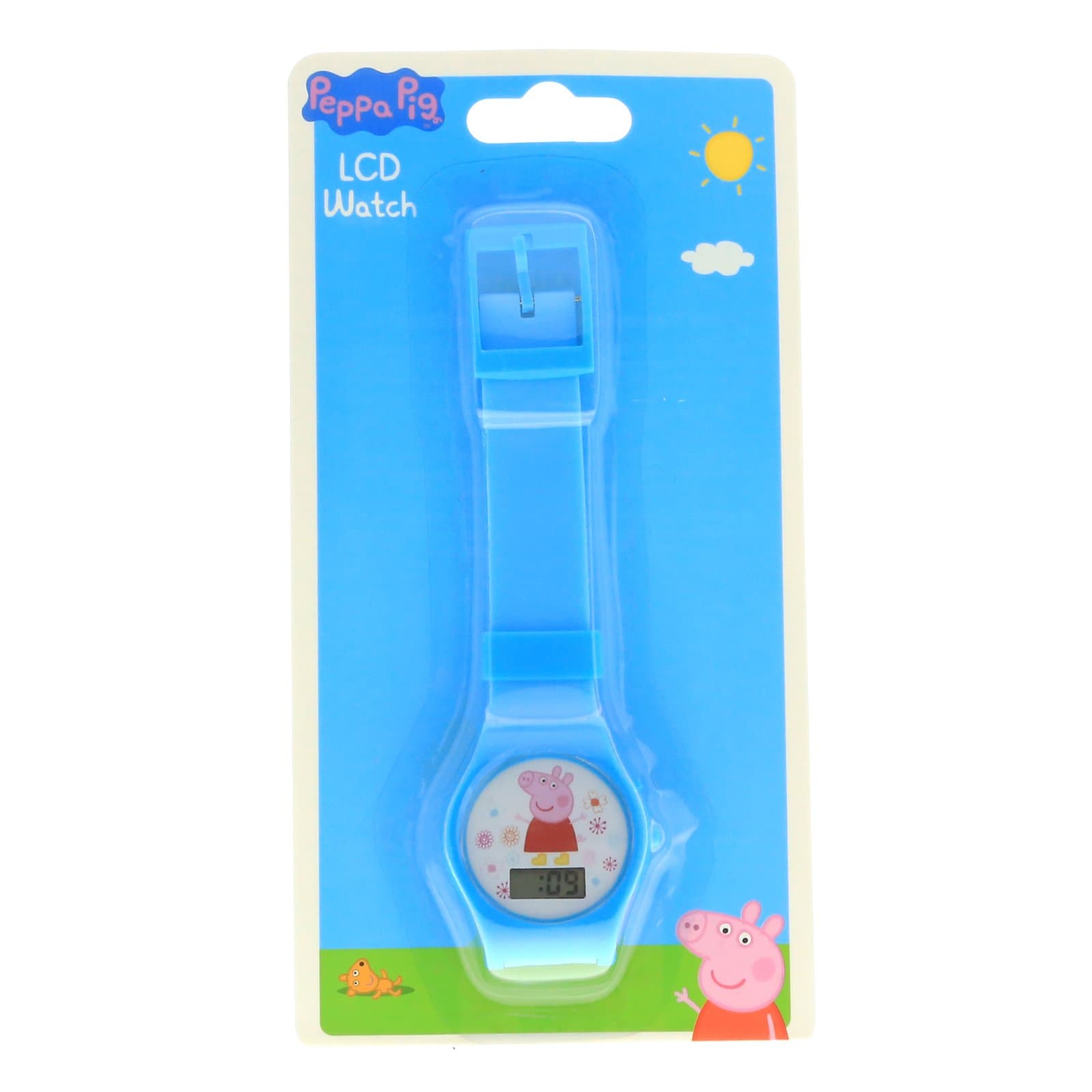 Peppa Pig Digital Watch with Printed Band on Blister Card - Blue