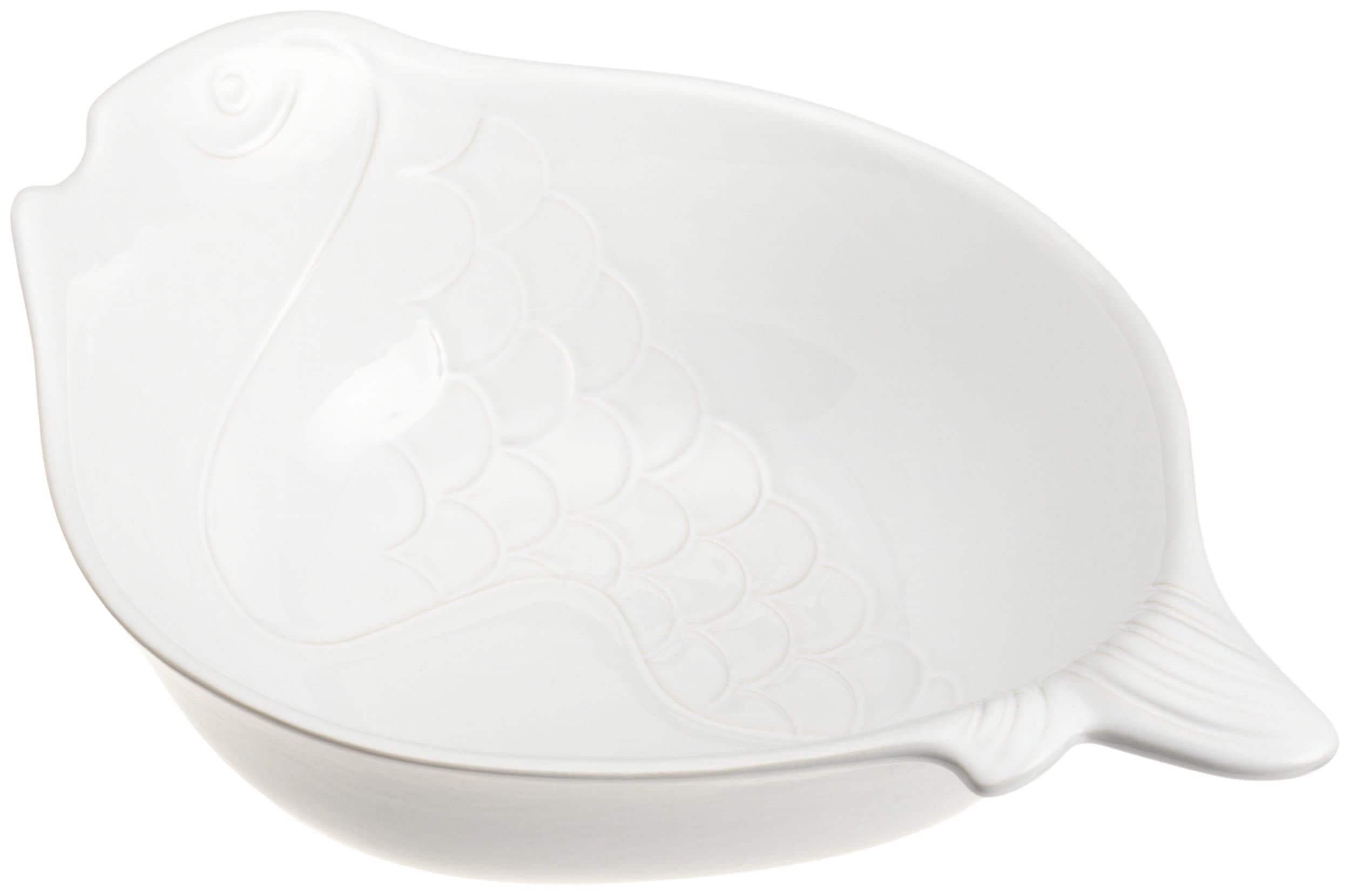 Esprit de Cuisine by Appolia Fish Shape 5 Quart Deep Baker, Antique White