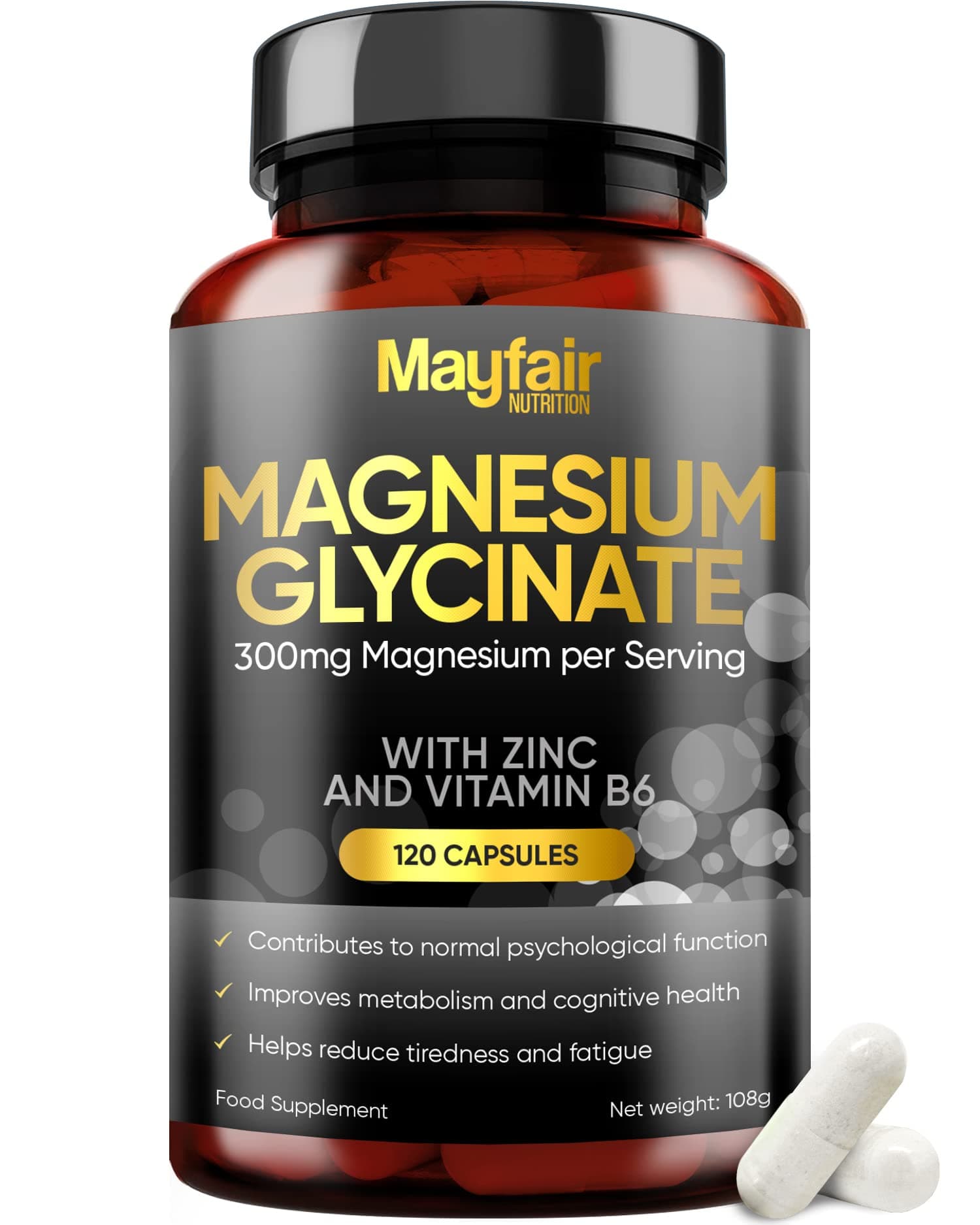 Vitamin B6, Magnesium, and Zinc Supplements - High Strength & Easy to Swallow - Supports Muscle Recovery, Promotes Better Sleep - Made in UK