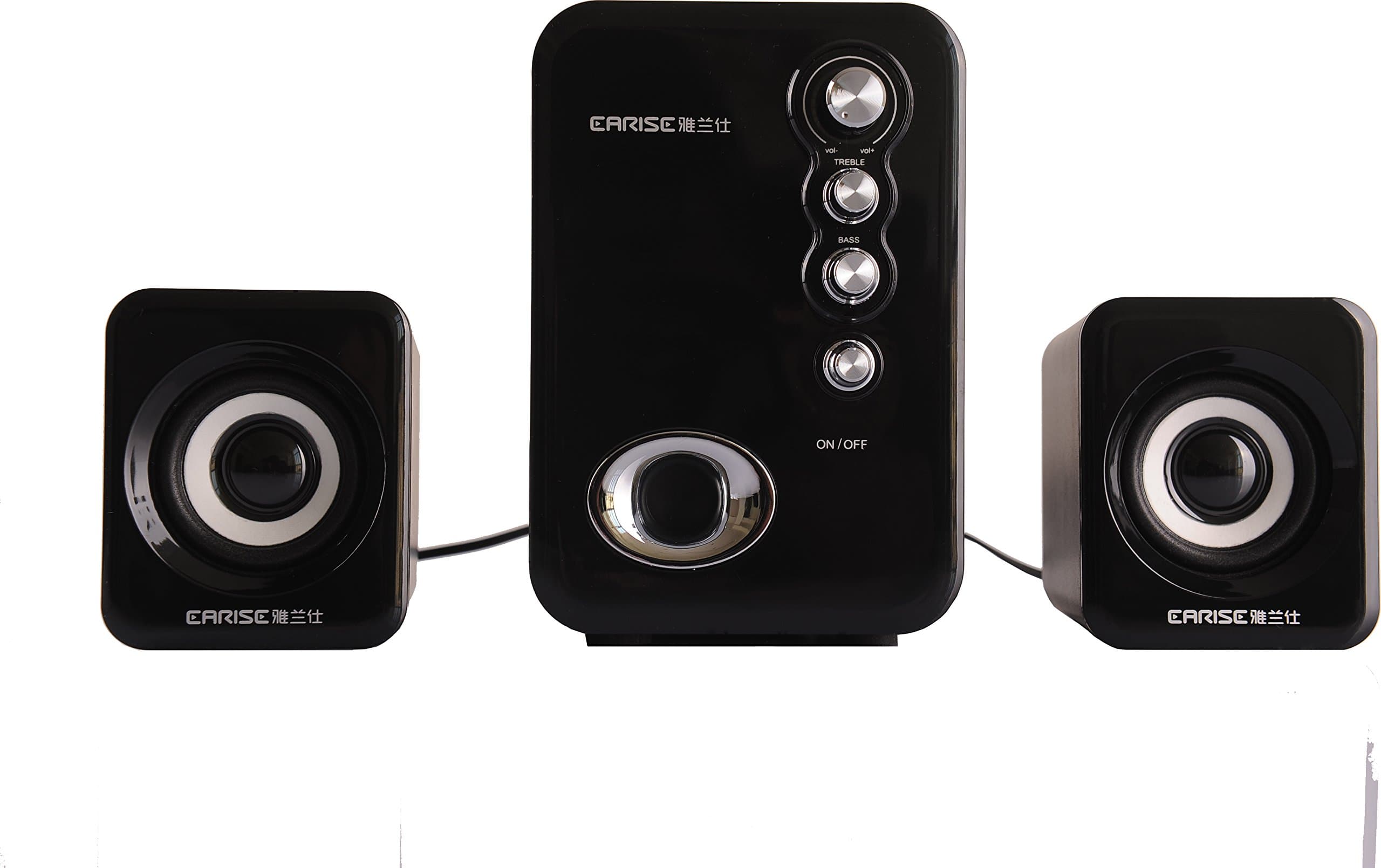 Earise Q8 2.1 USB Computer Speakers System, 3.5mm (Black)