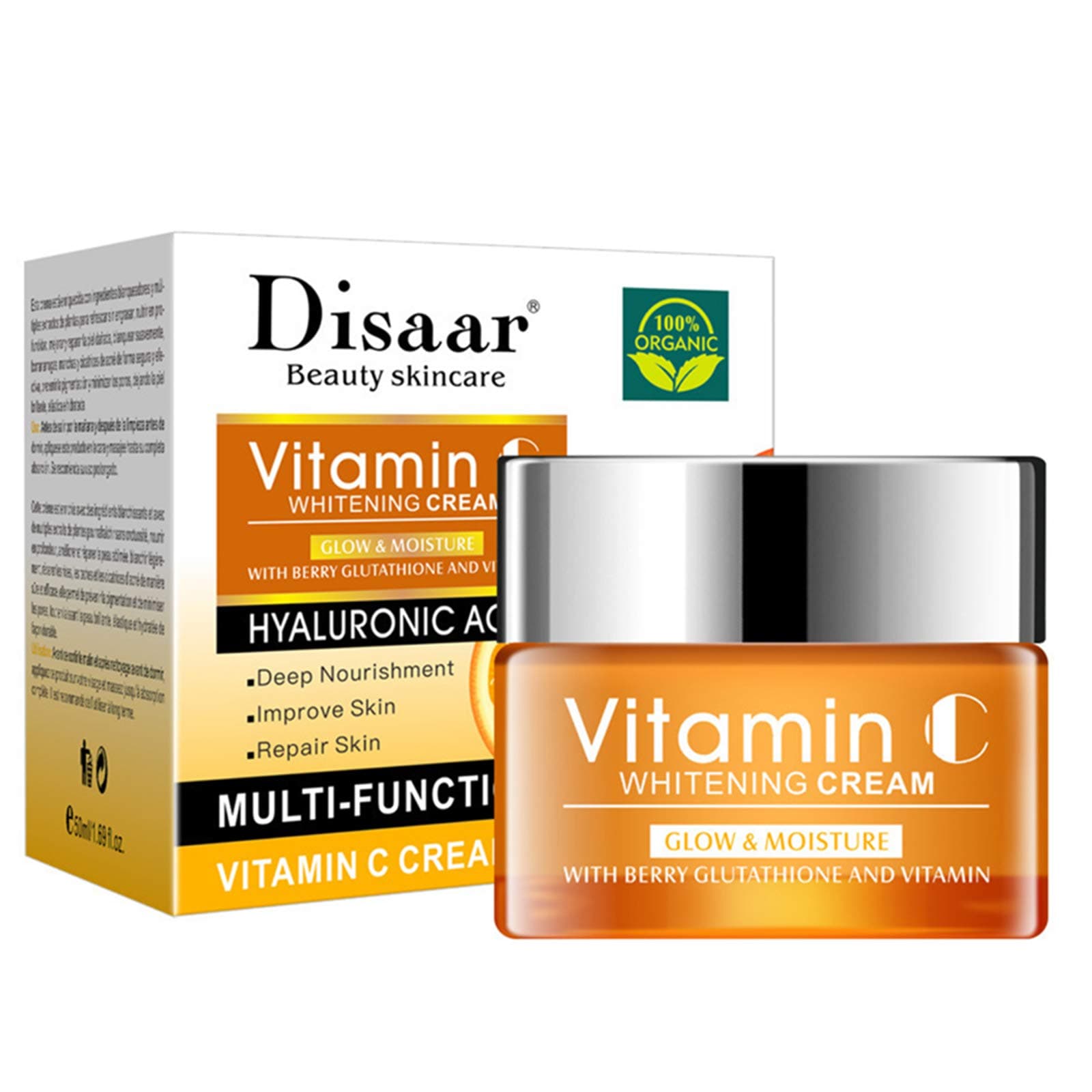Disunie Disaar Anti-aging Vitamin C Hyaluronic Acid Skin Whitening Deep Nourishment Face Cream (50g)