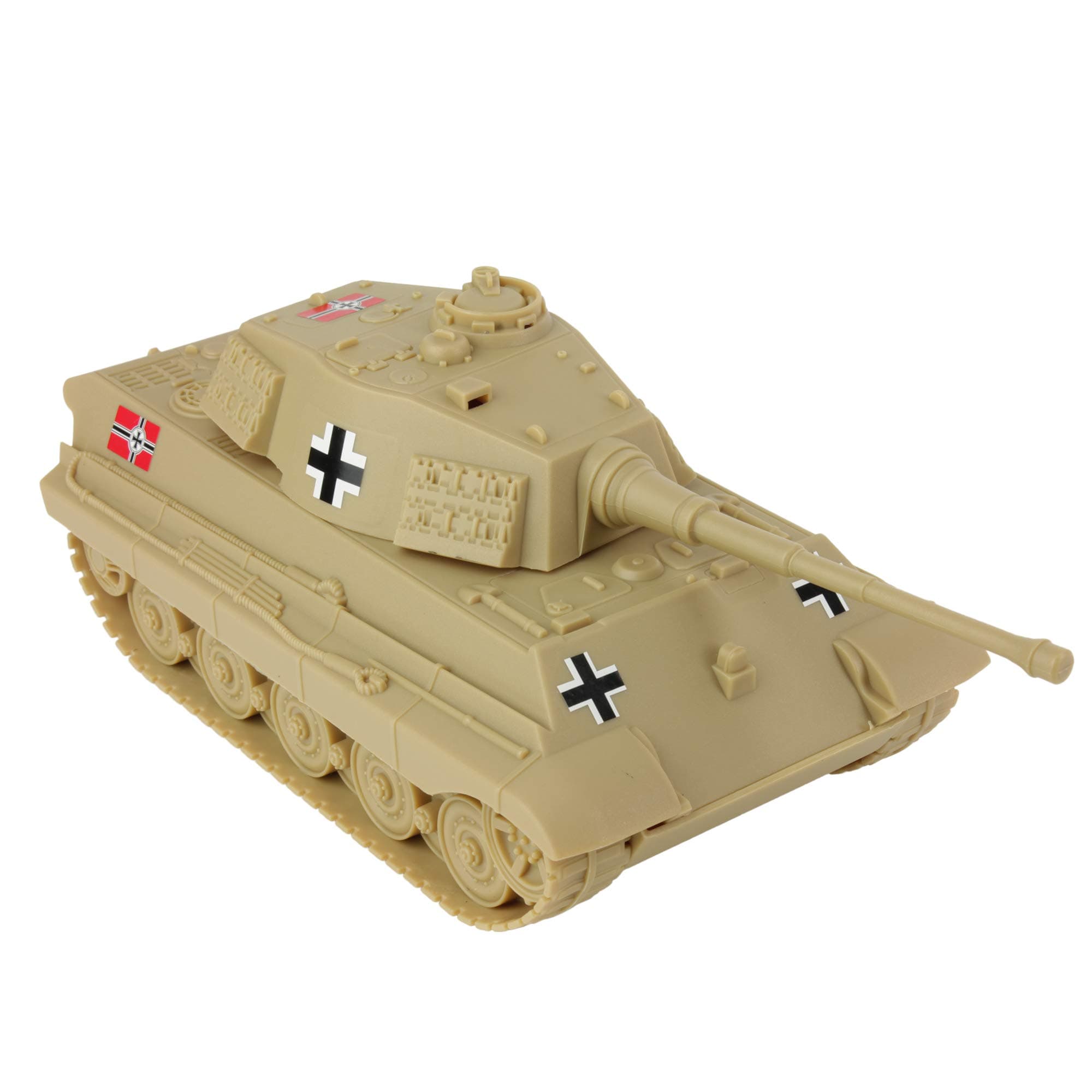 BMC Toys WW2 German King Tiger Tank - Tan 1:32 Vehicle for Plastic Army Men