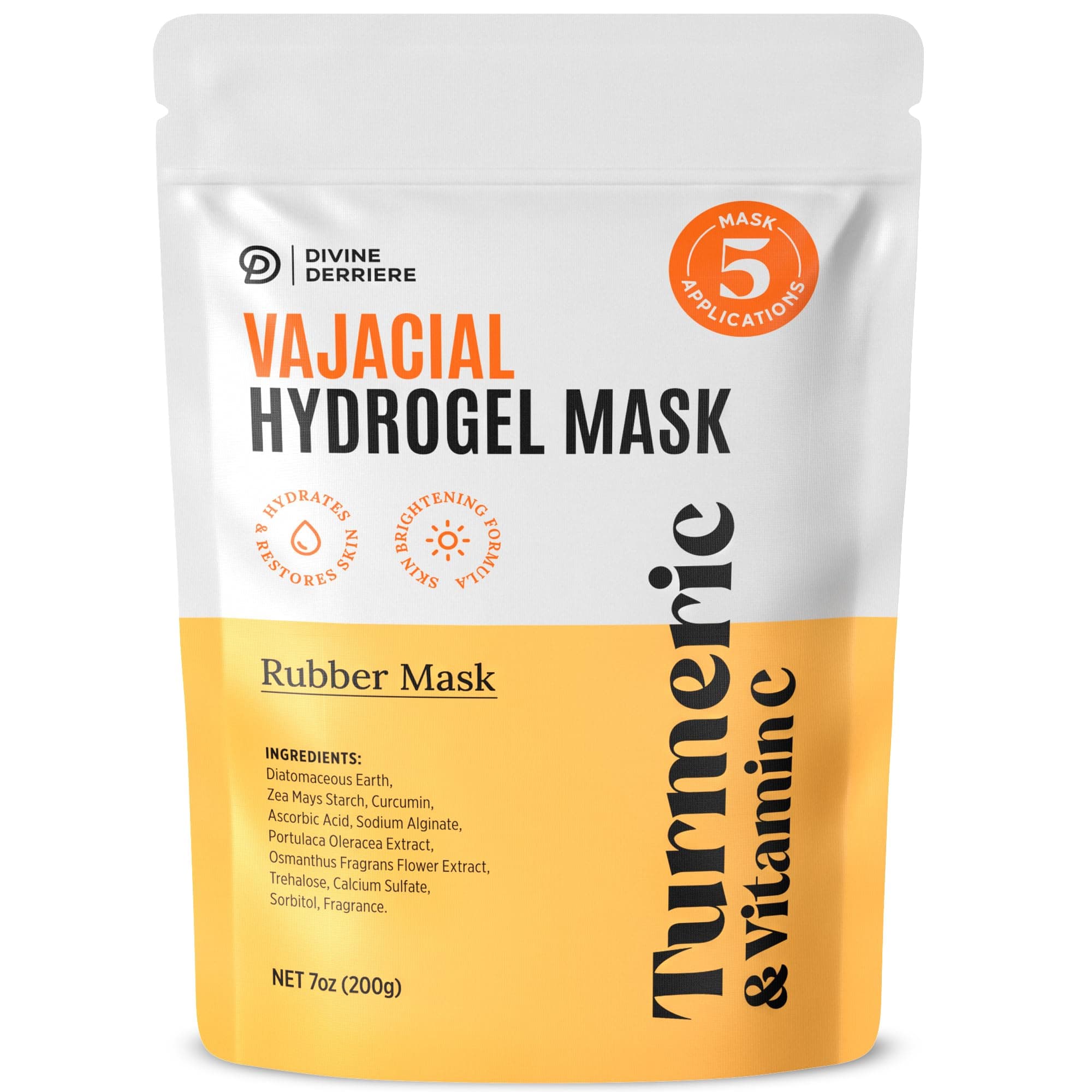 Vajacial Hydrogel Mask - Premium Modeling Mask with Turmeric & Vitamin C - Deeply Purifying & Super Hydrating Facial and Vajacial Mask, Peel-Off Mask, Hydro jelly Mask Powder Kit