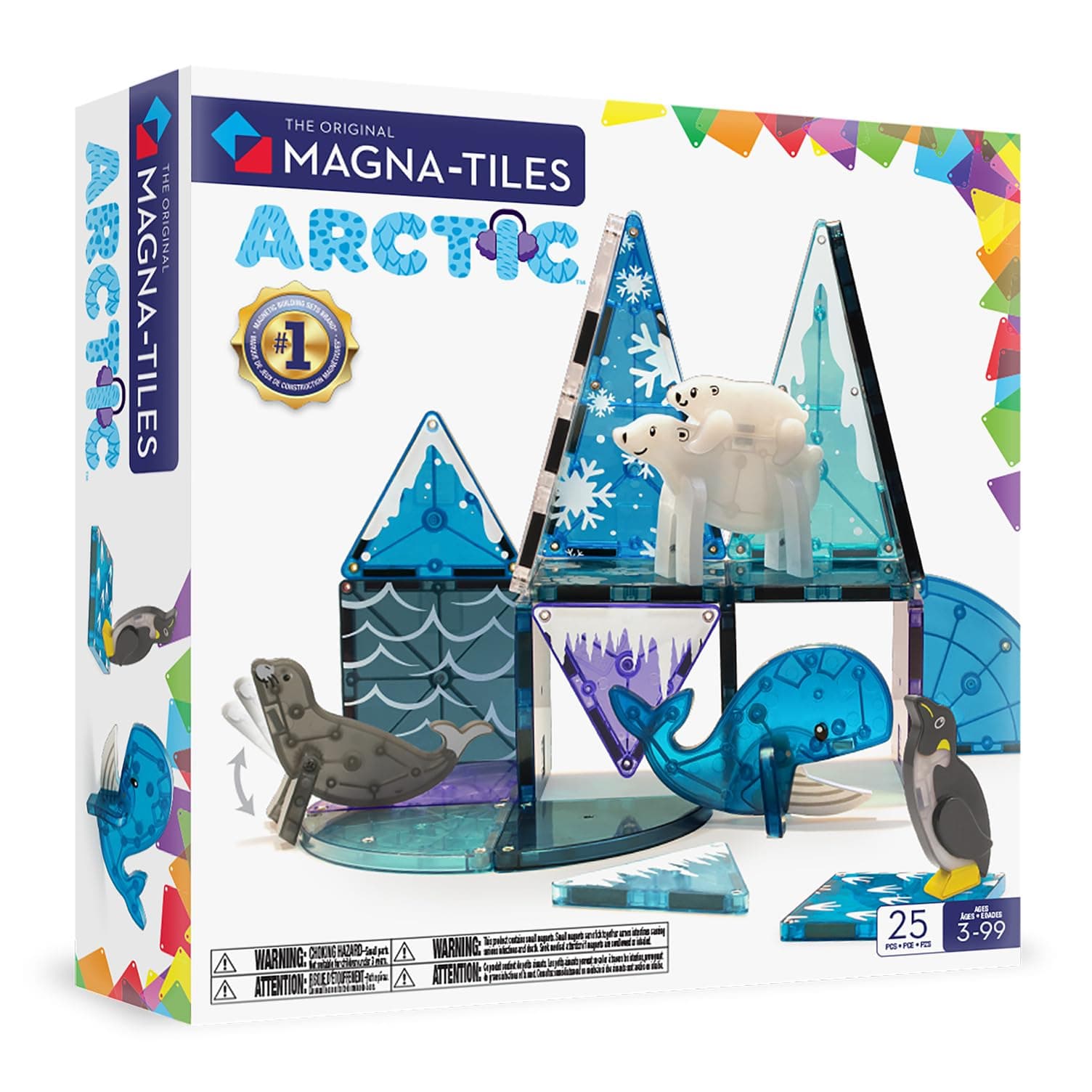 Arctic Animals 25-Piece Magnetic Construction Set, The ORIGINAL Magnetic Building Brand