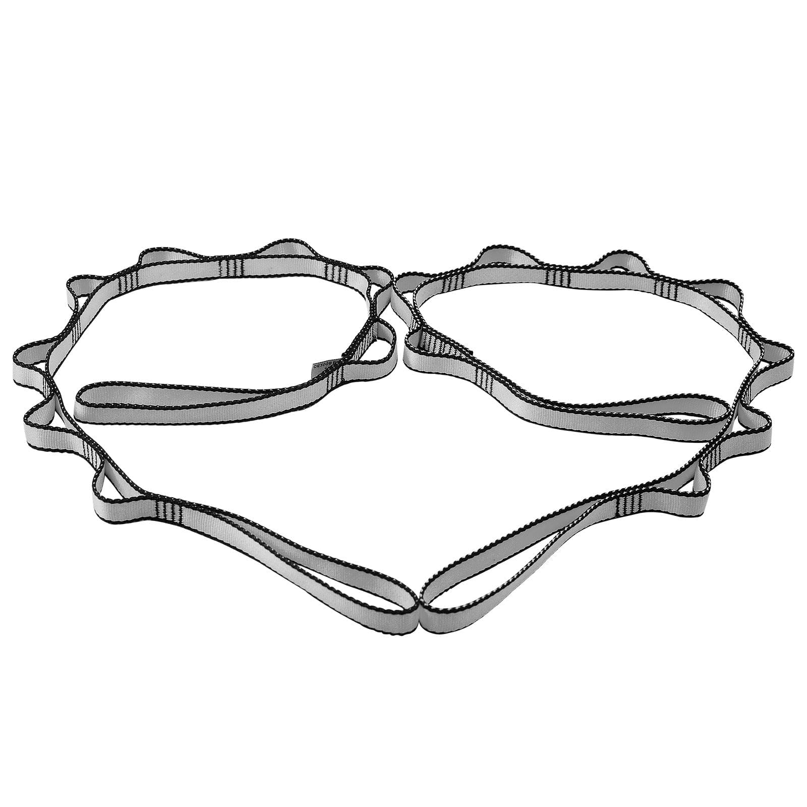 DASKING 23KN (5070 lbs) Heavy Duty Climbing Straps - 2 Pack Adjustable Daisy Chain Webbing for Aerial Yoga, Hammock, Fitness & Rigging - CE/EN566 Certified, Red/Grey