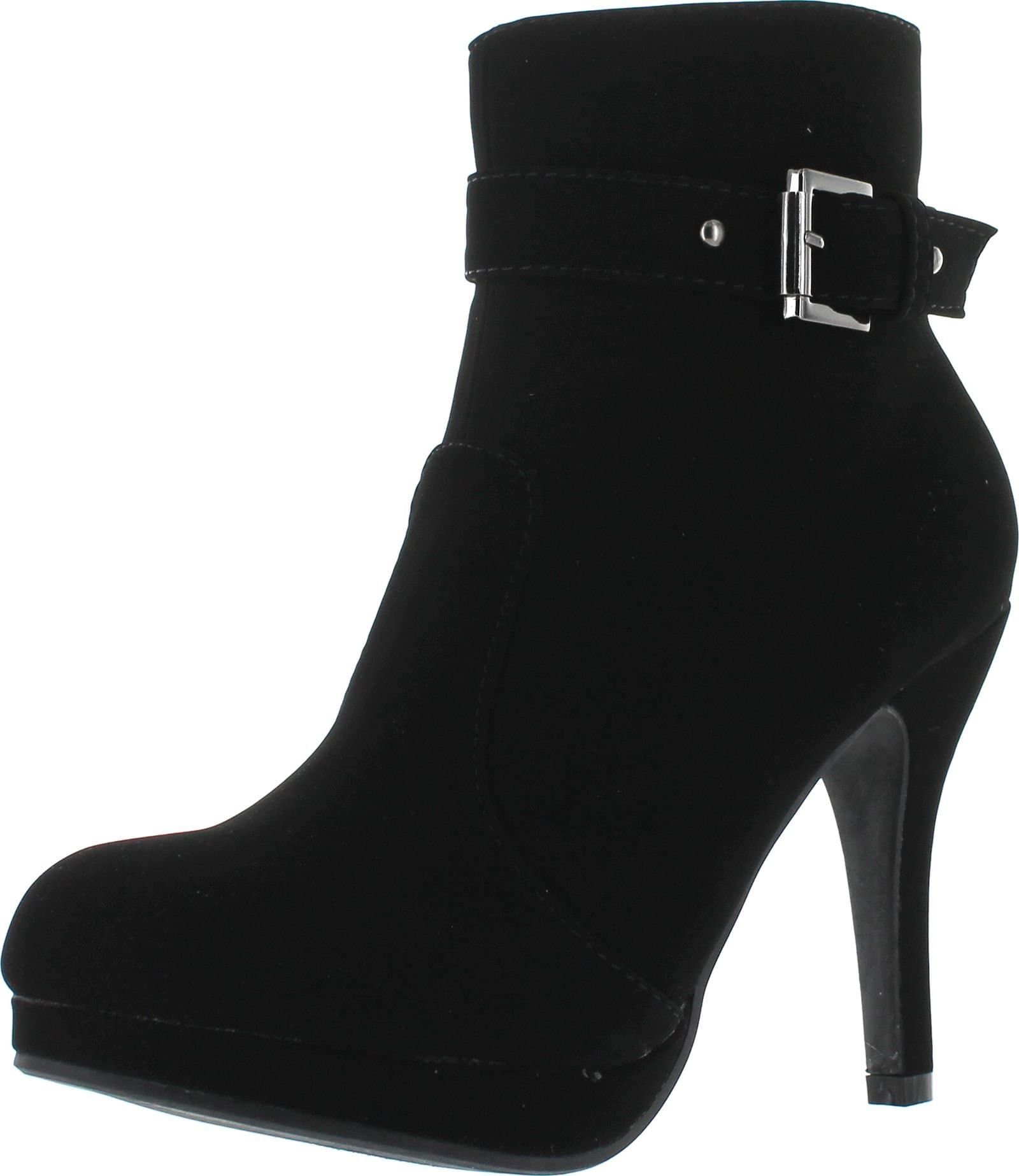 TOP ModaGeorge-15 Women's Strap Buckle Stiletto Heel Ankle Booties