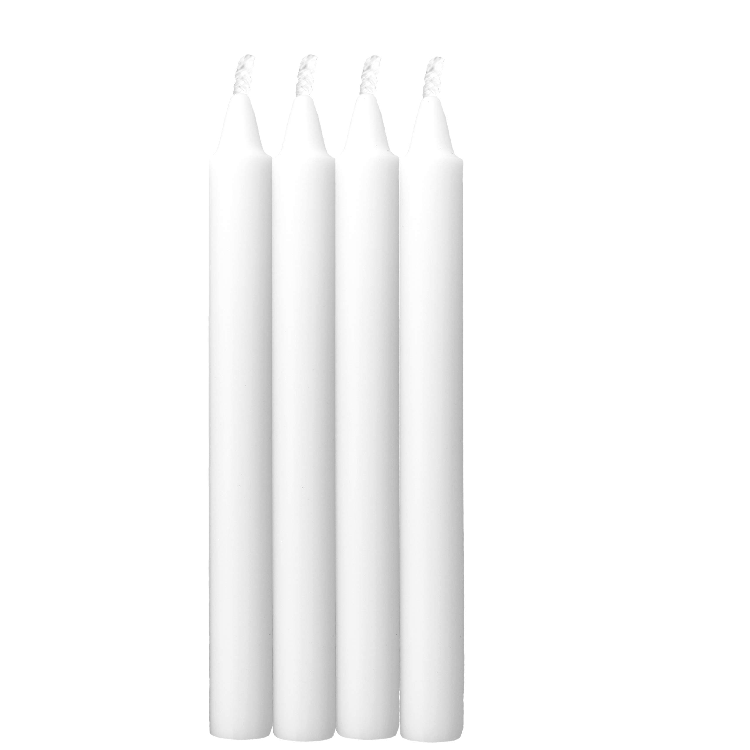 CandleNScentFormal Dinner Taper Candles, Candle Sticks, Dripless Candles - 8 Inch (Color Variations) unscented | White | 4 Pack