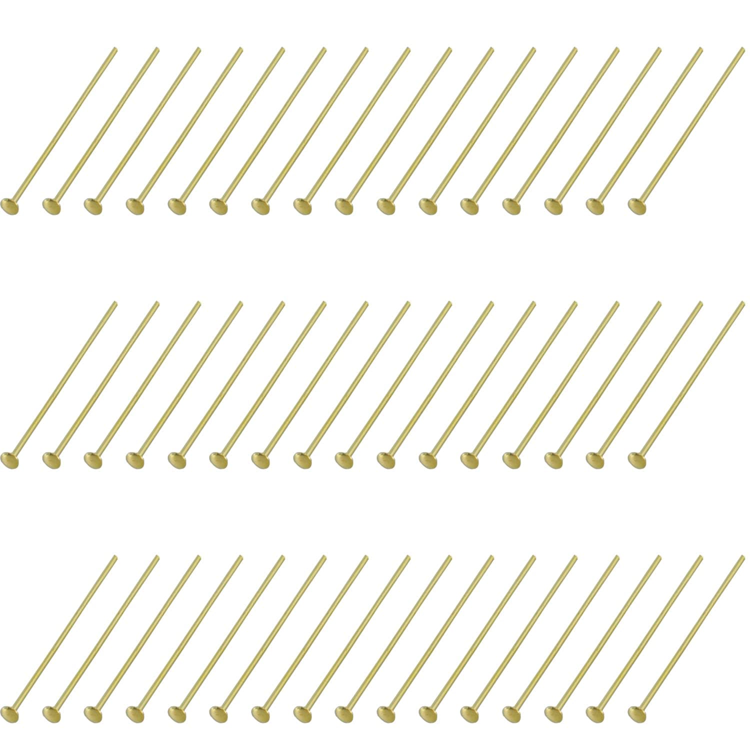 Deizang Dong Huang 300pcs Brass Chandelier Connectors Clips Pins for Fastening Crystals Parts, Crystal Prism Pins, Chandelier Replacements for Connecting Crystals Parts,Gold