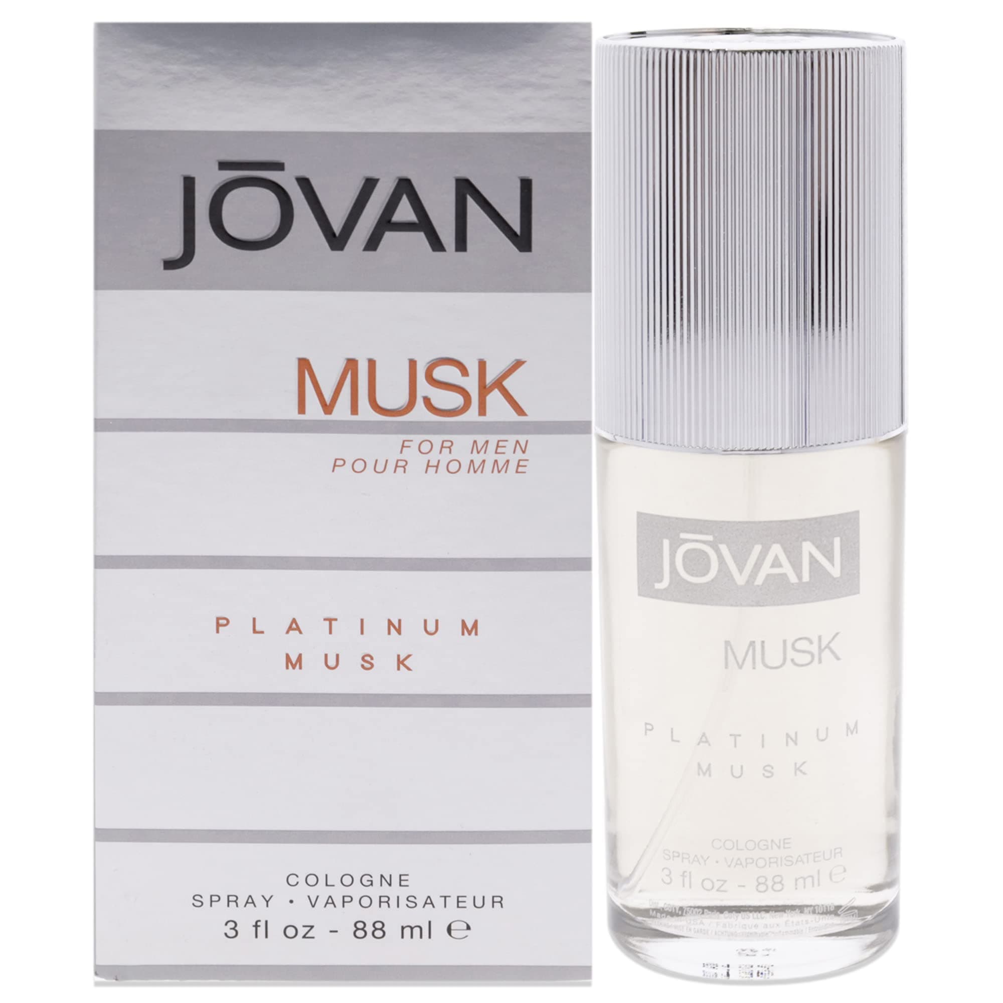 Jovan Platinum Musk Men EDC Spray 3 oz
