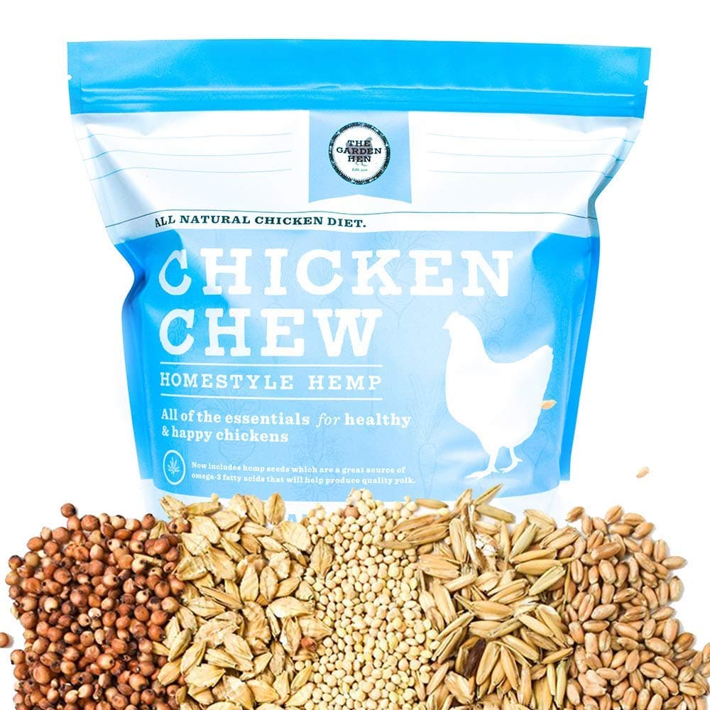 14LBS. CHICKEN CHEW All Natural Whole Grain Layer Feed: Homestyle Hemp with Organic Hemp Seed