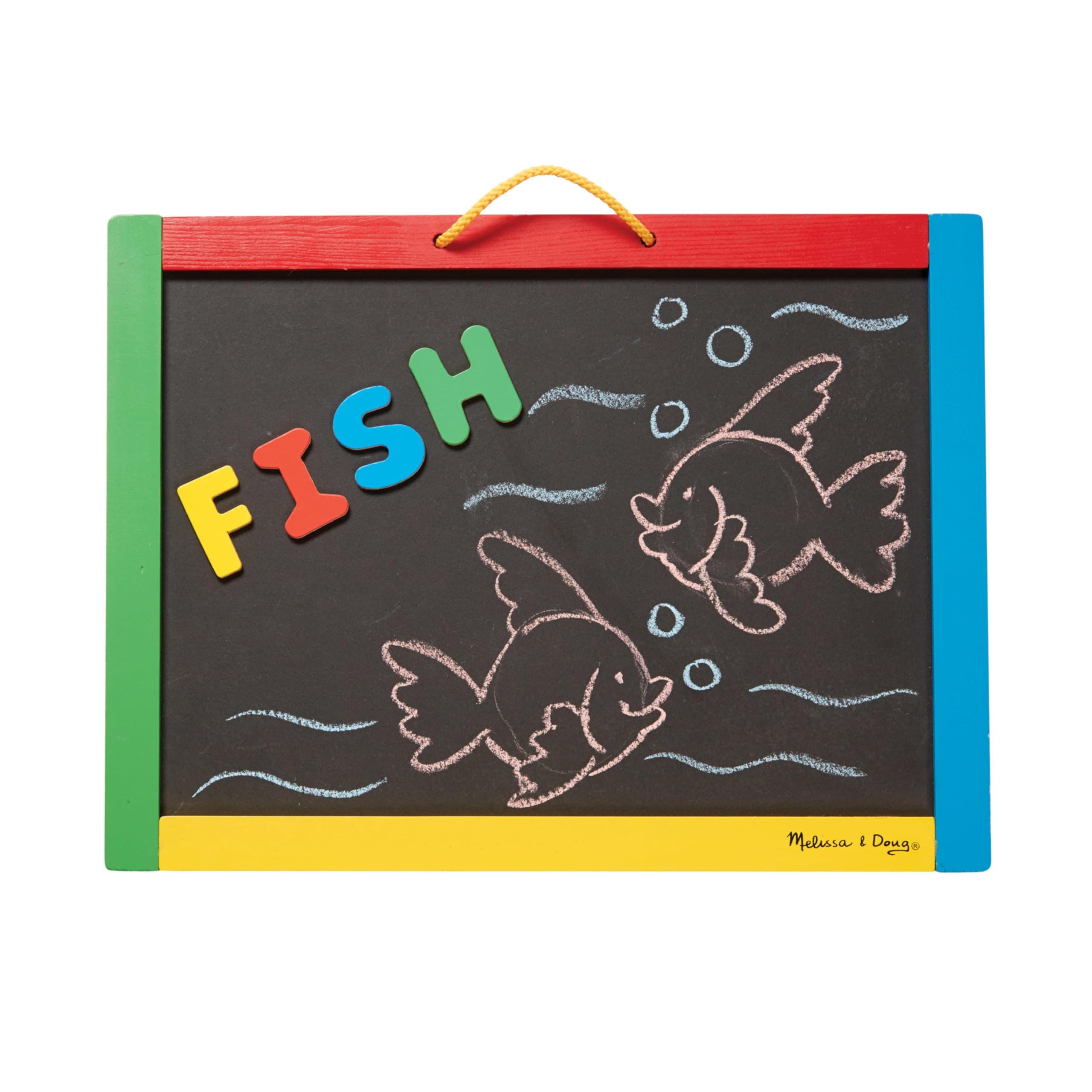 Melissa & DougMagnetic Chalkboard and Dry-Erase Board With 36 Magnets, Chalk, Eraser, and Dry-Erase Pen