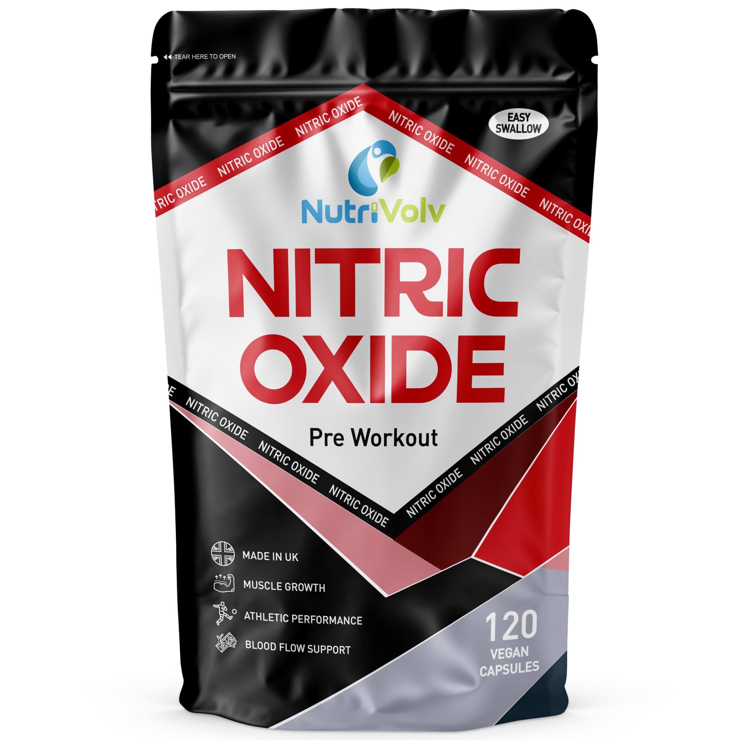 – Nitric Oxide L-Arginine 100% Pre Workout Supports Athletic Performance and Muscle Building | 120 Capsules