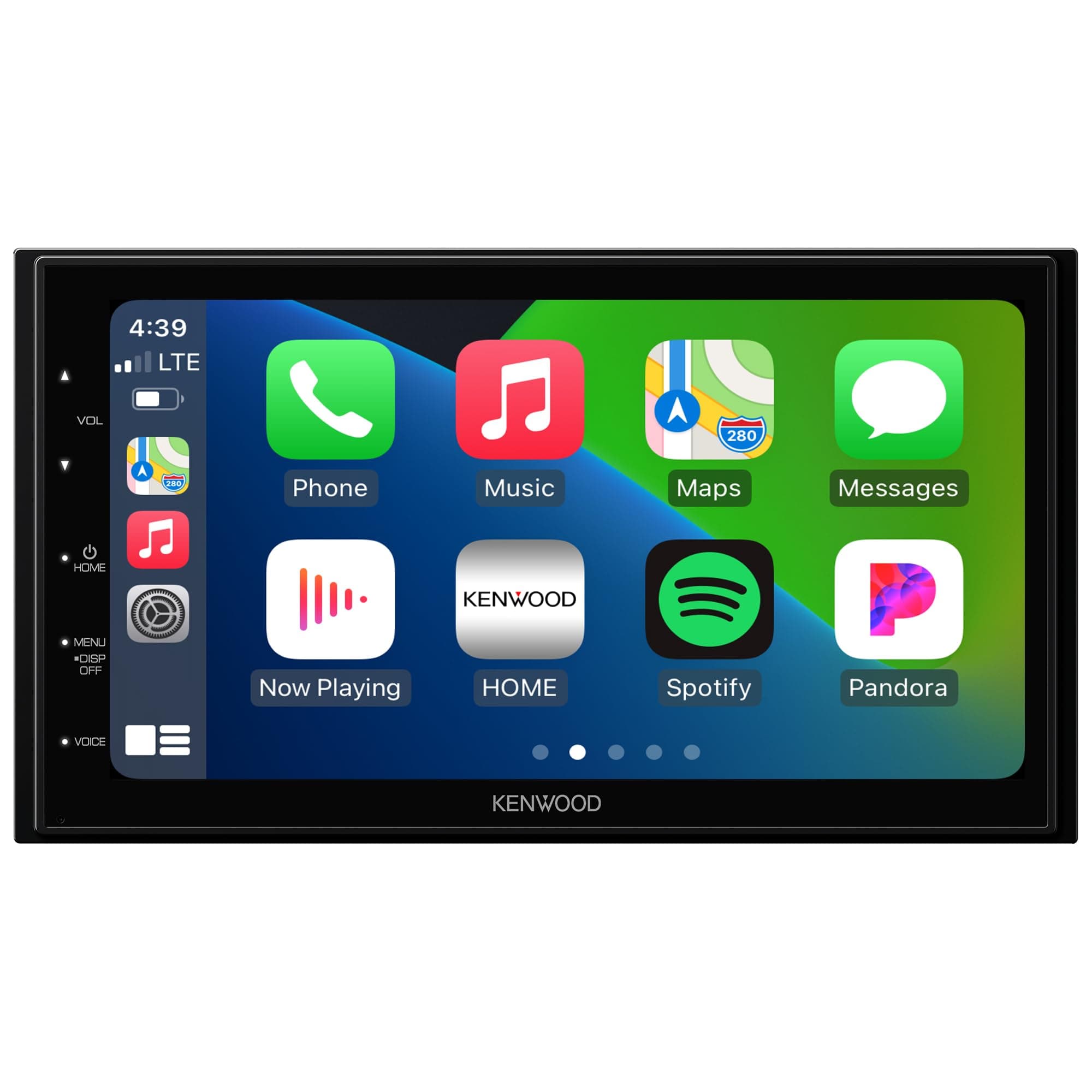 KENWOOD DMX5020S Digital Car Stereo (45W x 4-Ch), Apple CarPlay & Android Auto Compatible, Bluetooth-Enabled Head Unit with 6.8" LCD Display, Double DIN Touchscreen Car Stereo with USB Mirroring