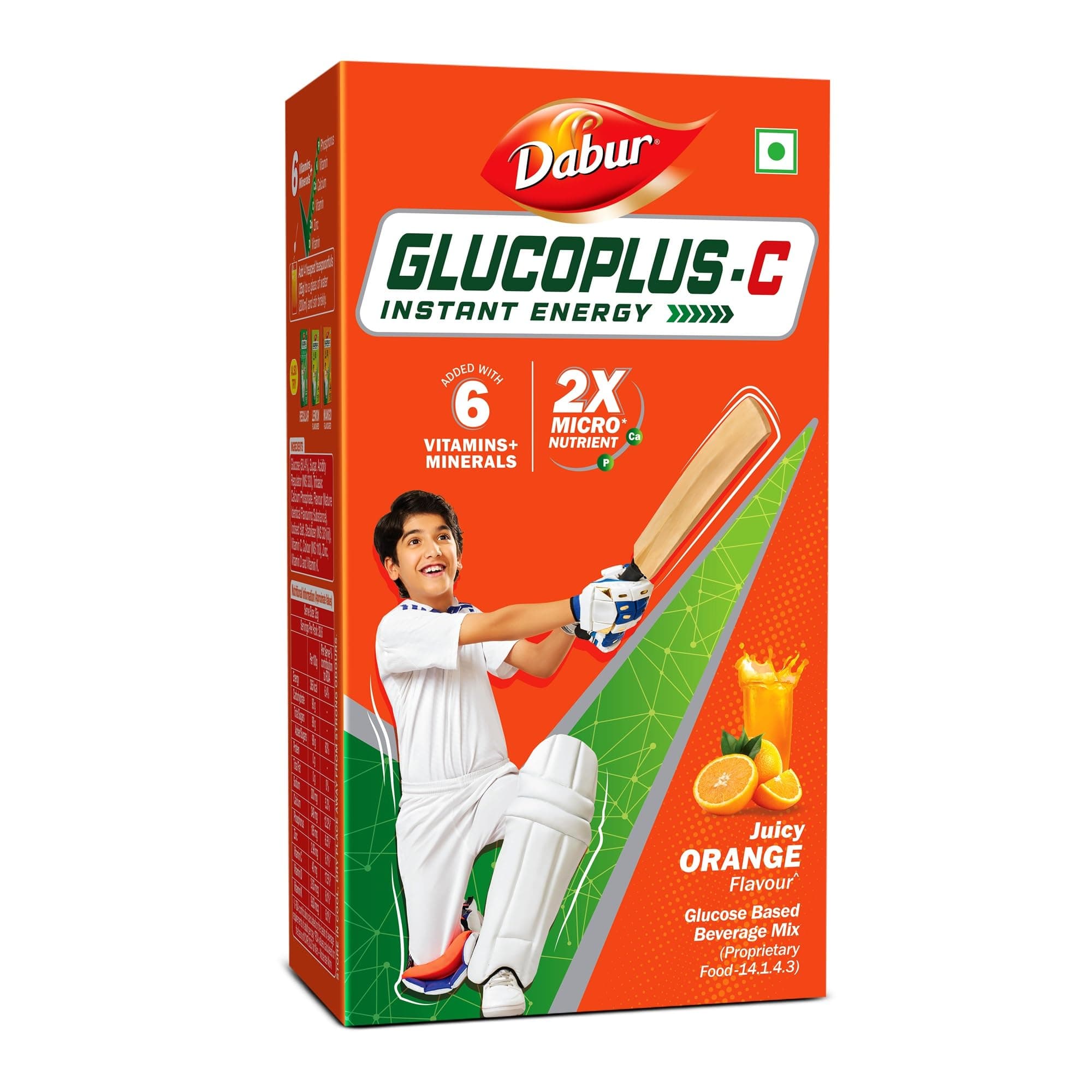 DABUR Gluco Plus‑C Instant Energy Glucose Powder (Orange), 1kg | Enriched with Calcium & Vitamin C | 99.4% Pure Glucose | Refreshes Body & Helps Recover from Heat-Induced Fatigue