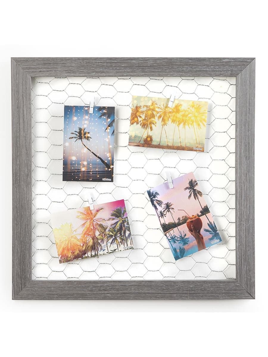 Photo Frame Metal Net with 4 Pegs 48X2X48 cm