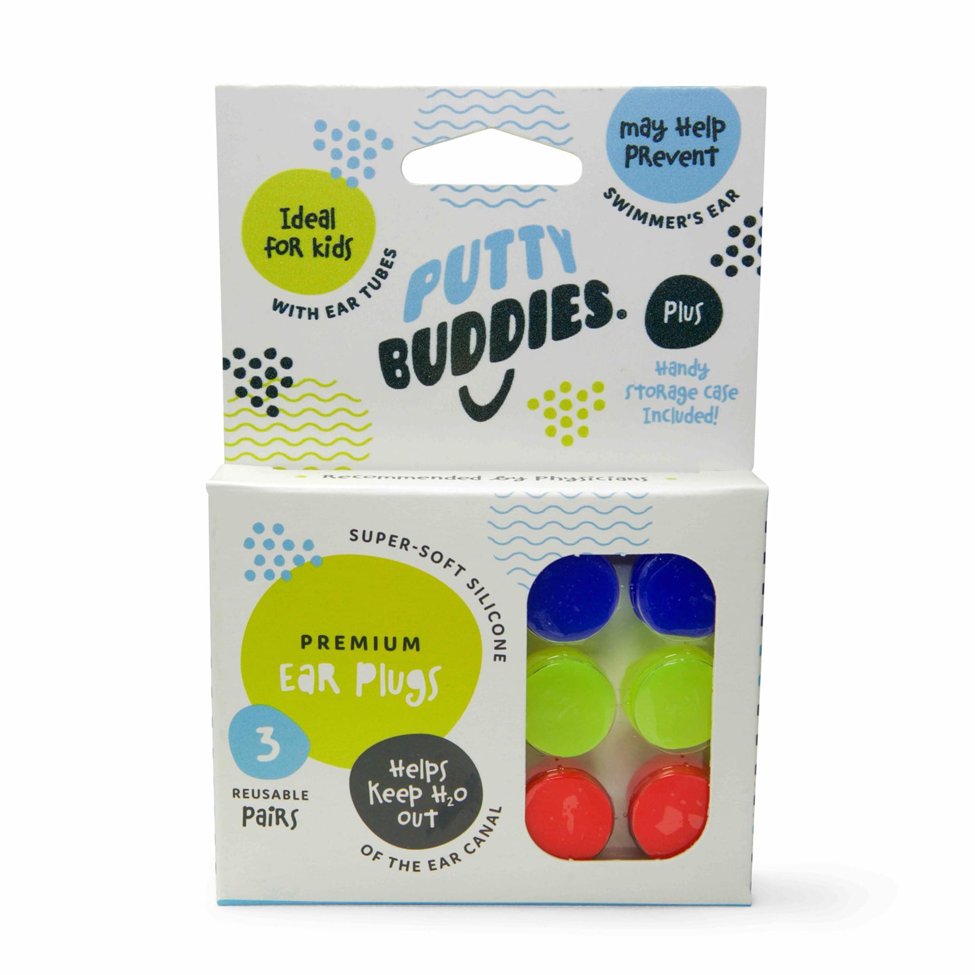Original Swimming Earplugs (3 Pair)