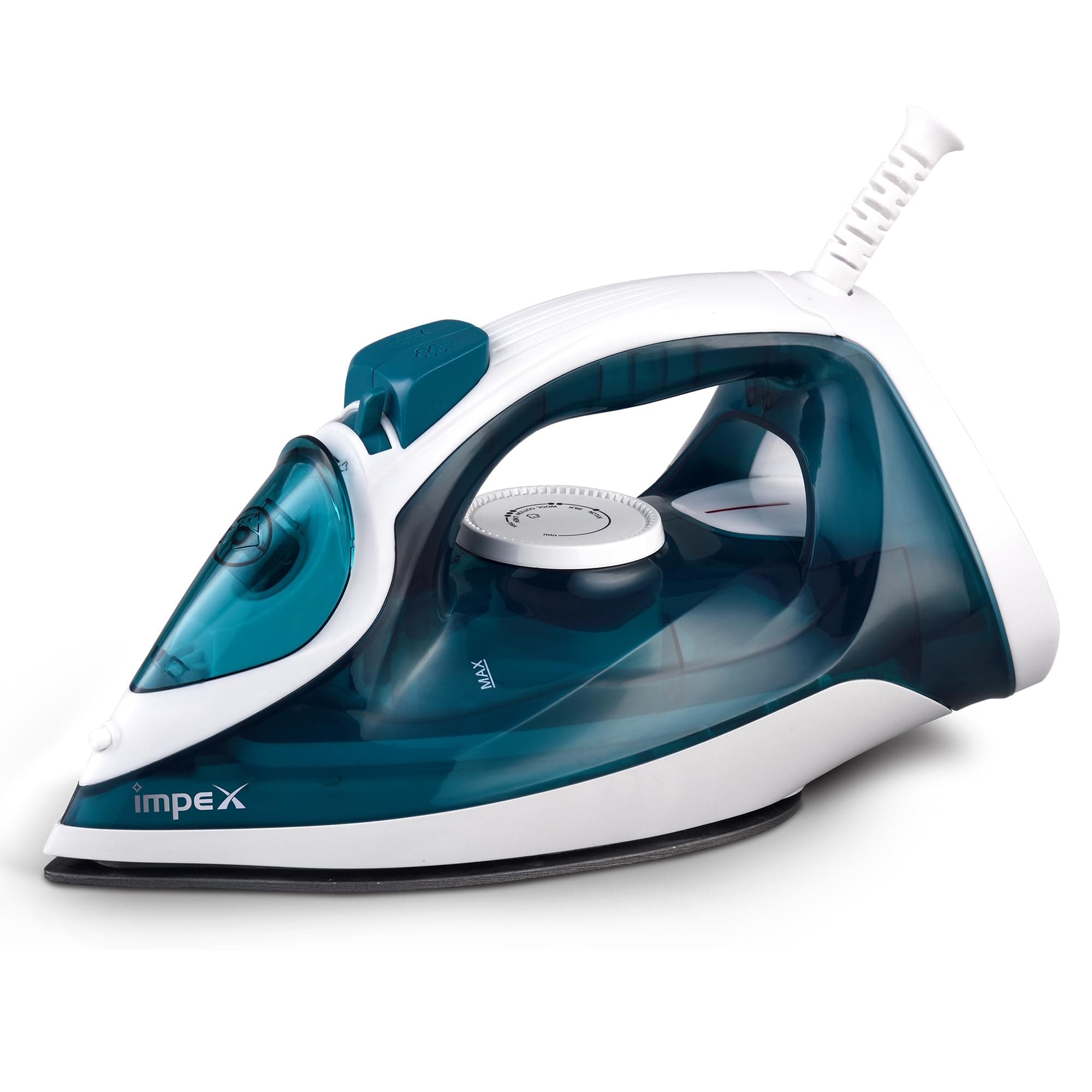 Electric Steam Iron Box, 2000-2300W Power, Non-Stick Ceramic Coated Sole Plate, Super Water Spray, Overheat Protection, 5 temperature settings for different textiles, 360 Swivel Cord