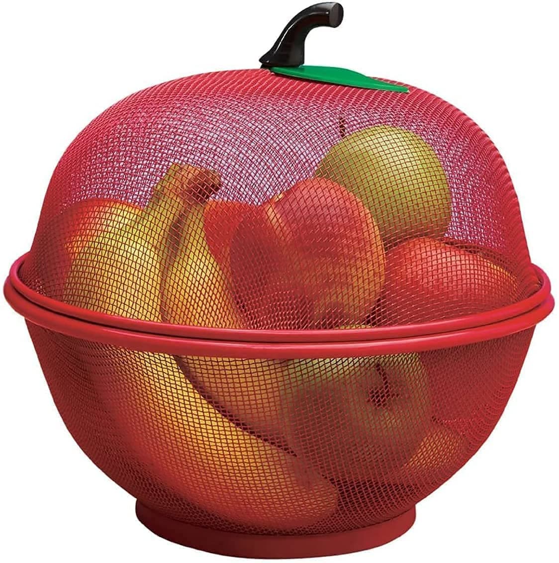 DALPHA Vh Ennterprise Apple Shape Net Fruits & Vegetables Basket For Kitchen, Fruit Basket With Net Cover, Fruit And Vegetable Stand Basket, Fruit Net Cover (Multi Colour)