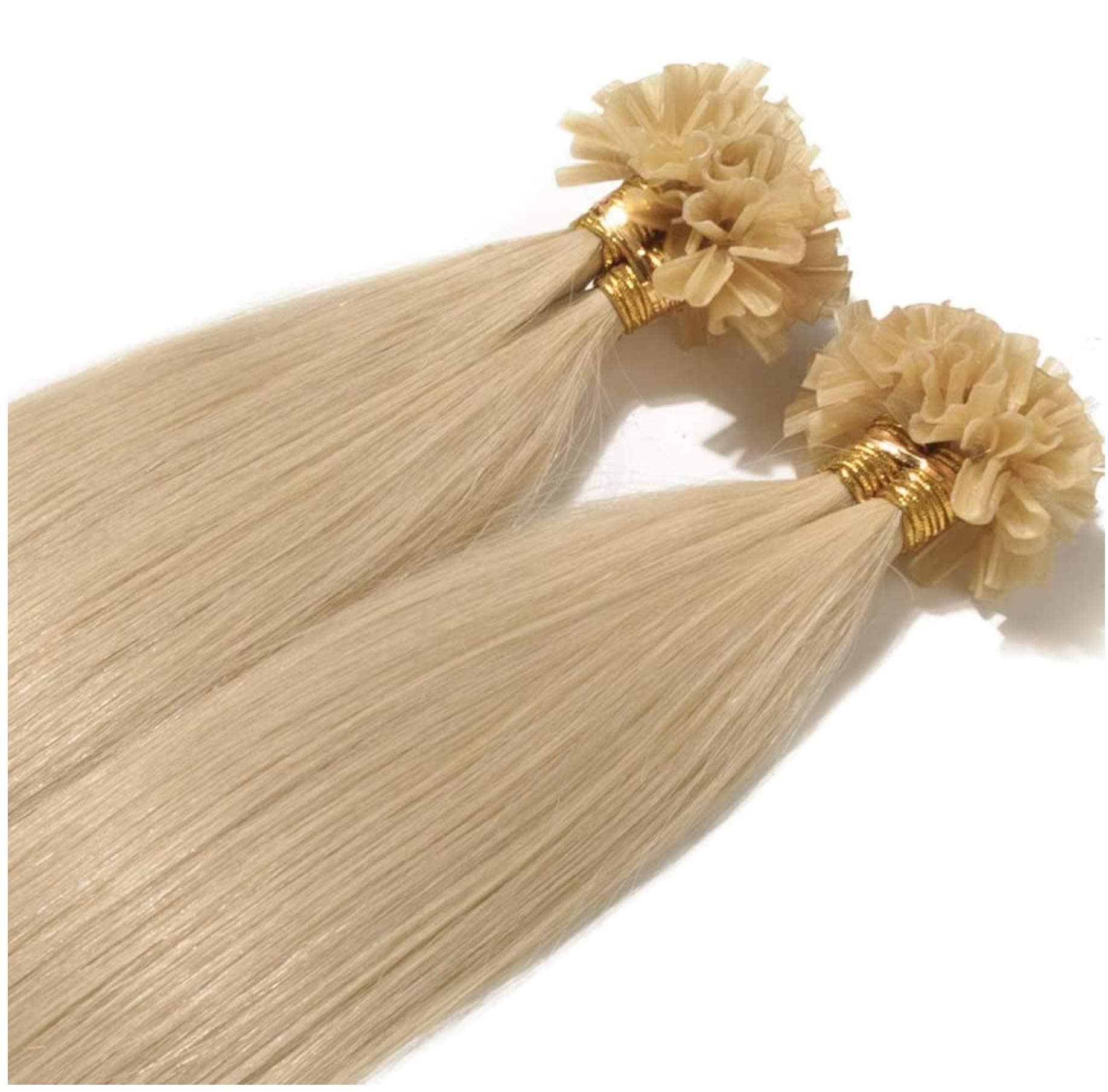 16" Pre bonded 1 gram U/Nail tip remy human hair extensions - choose your colour (613 Bleach Blonde)